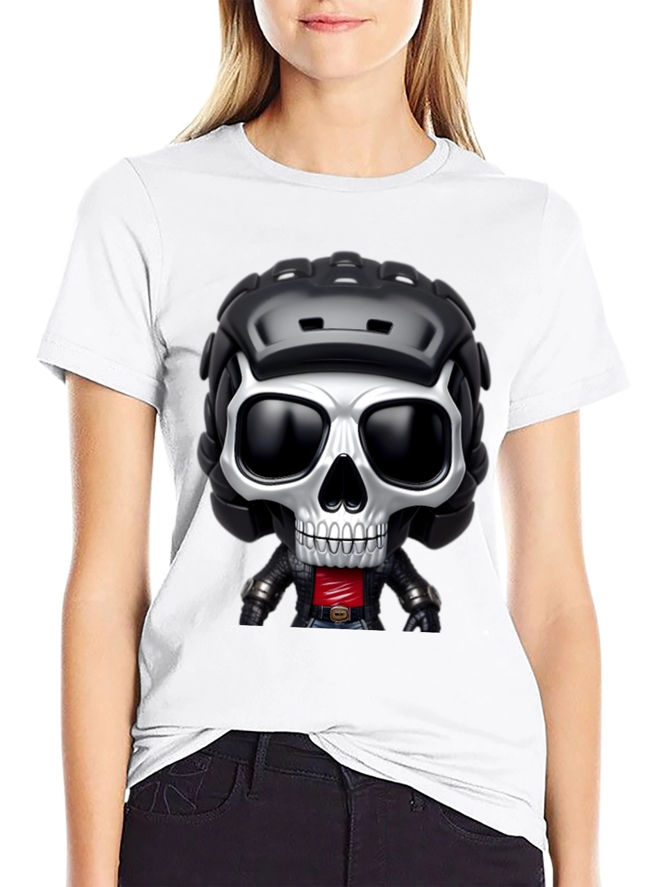 Skull Rider Graphic Tee - Black