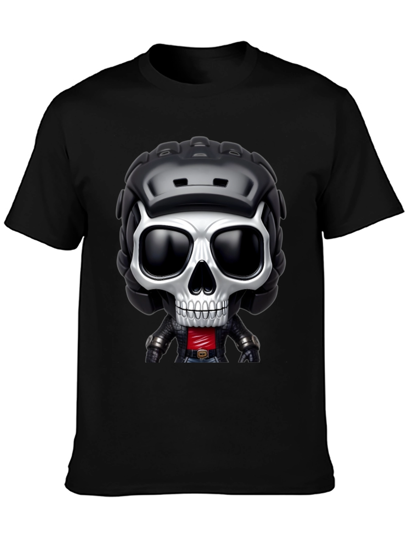Skull Rider Graphic Tee - Black