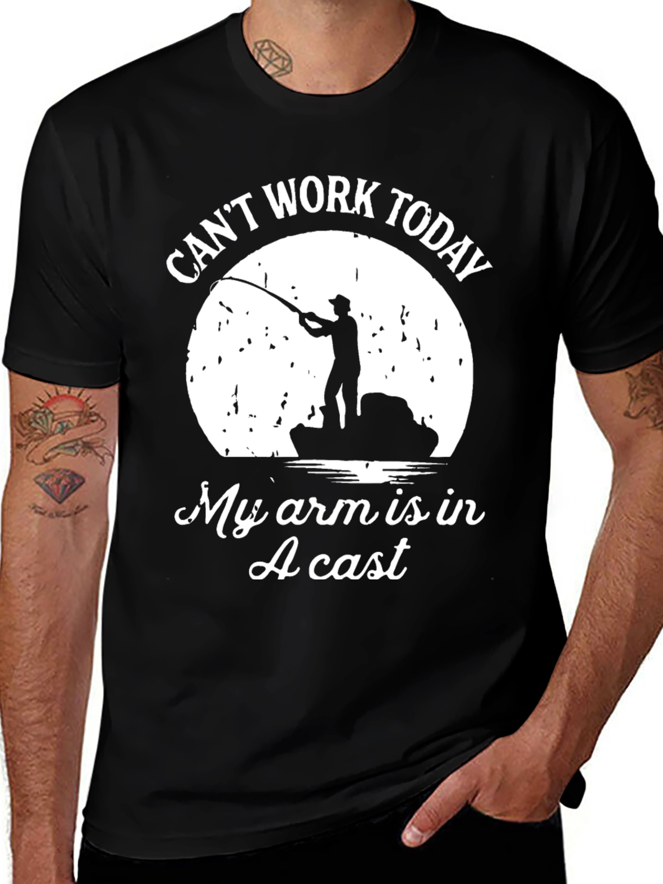 Funny Fishing T-Shirt - Cant Work Today