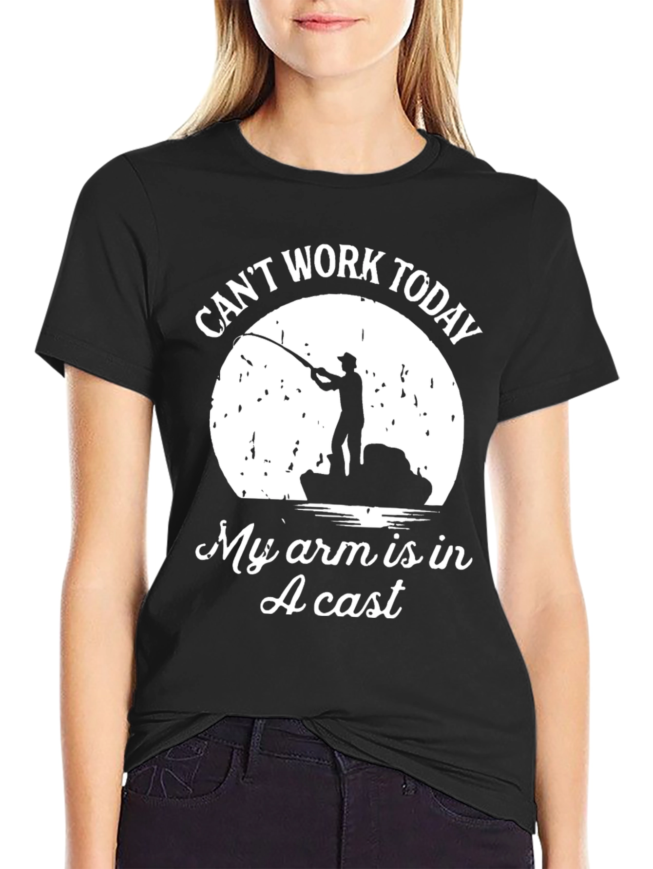 Funny Fishing T-Shirt - Cant Work Today