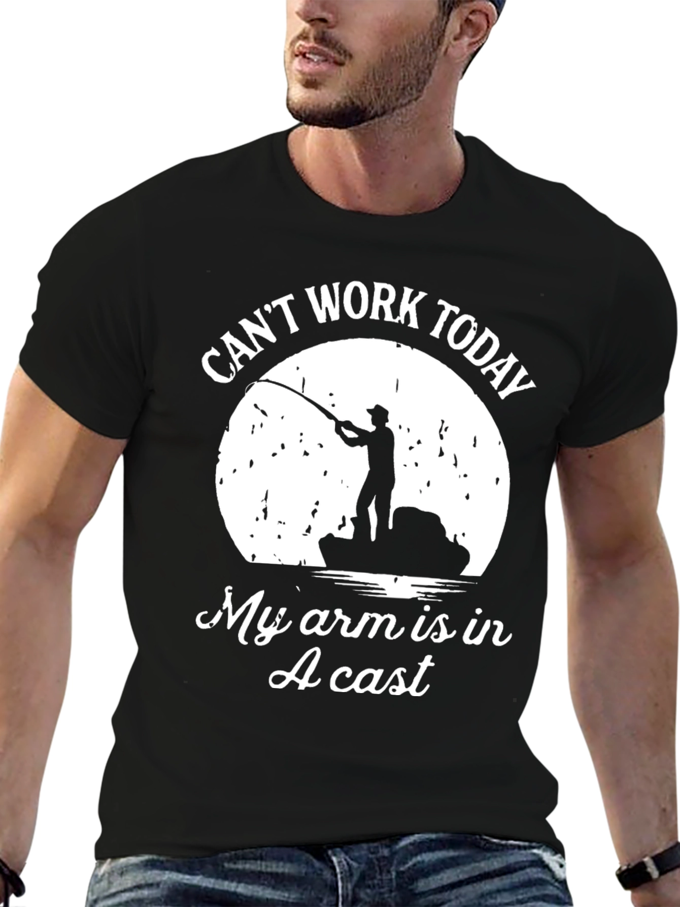 Funny Fishing T-Shirt - Cant Work Today