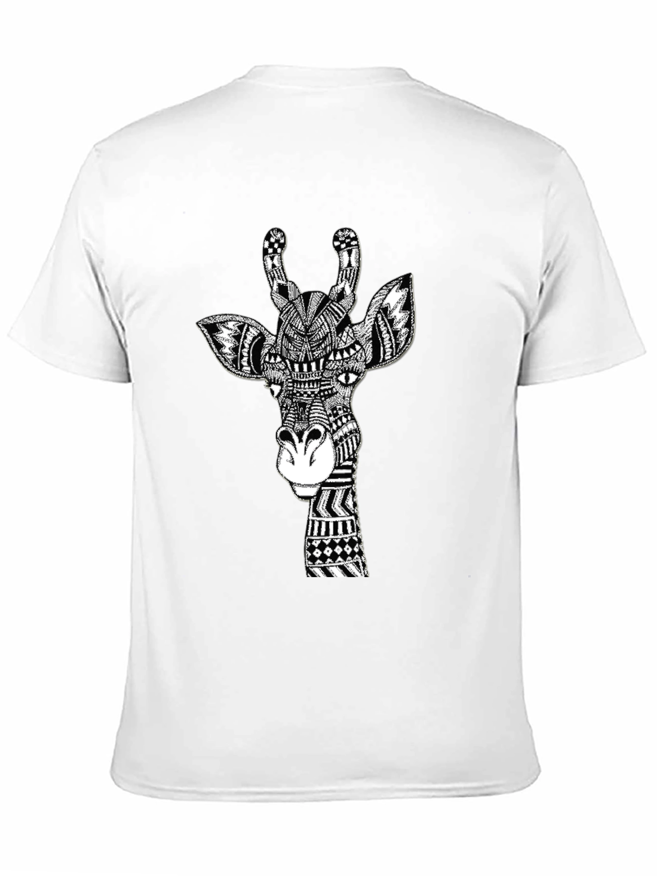 Giraffe Graphic Tee - Artistic Black T-Shirt