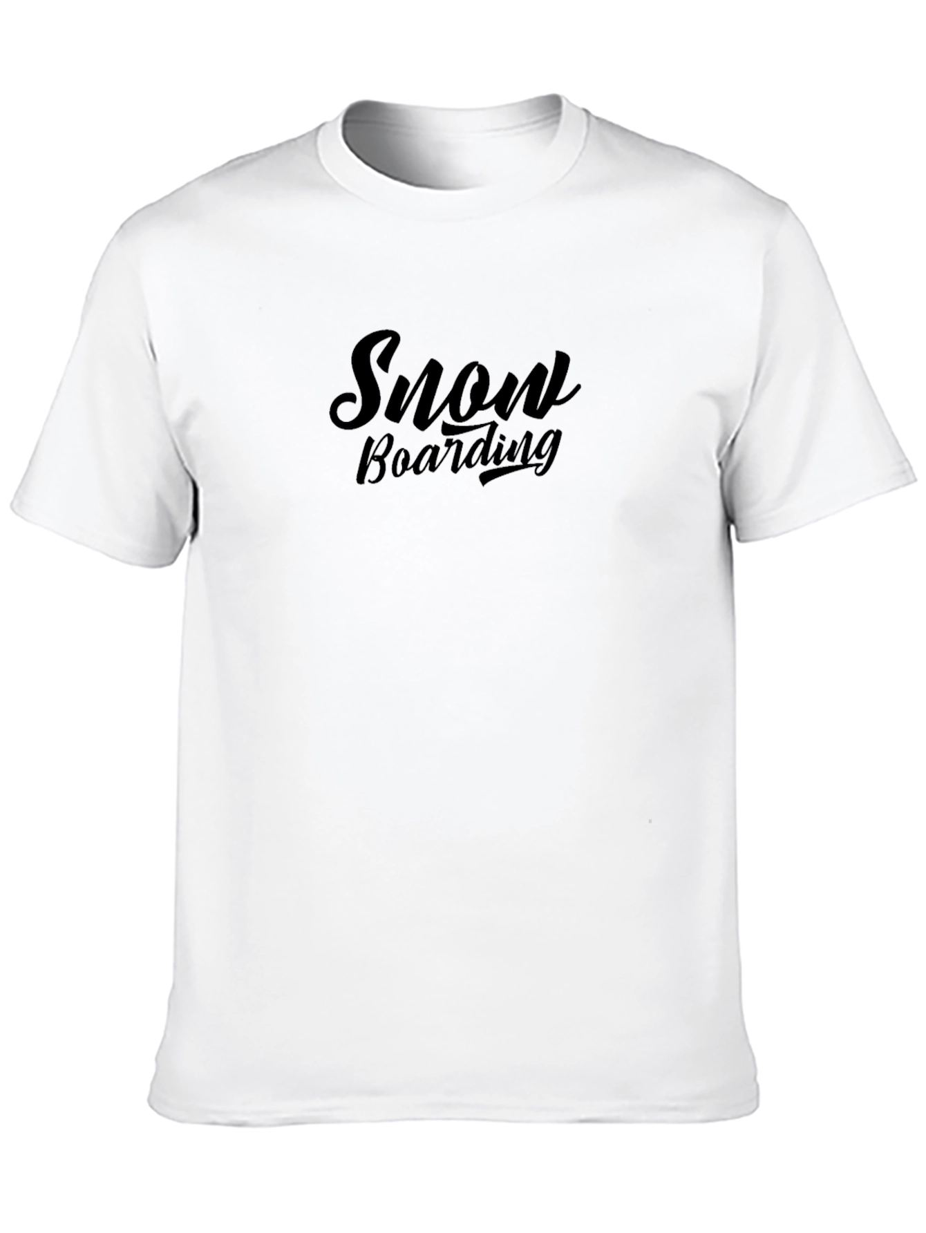 Snow Boarding Black Graphic Tee