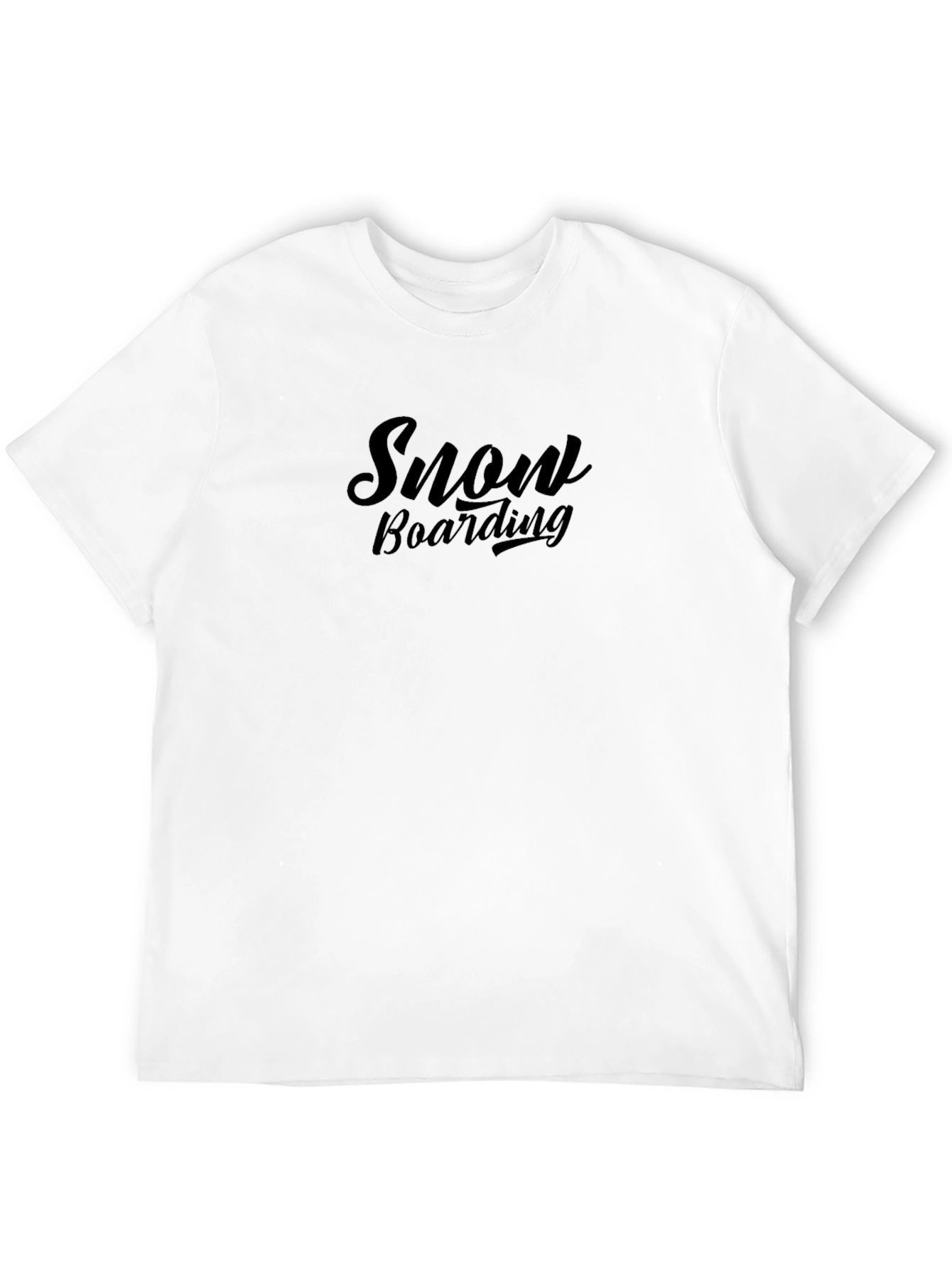 Snow Boarding Black Graphic Tee
