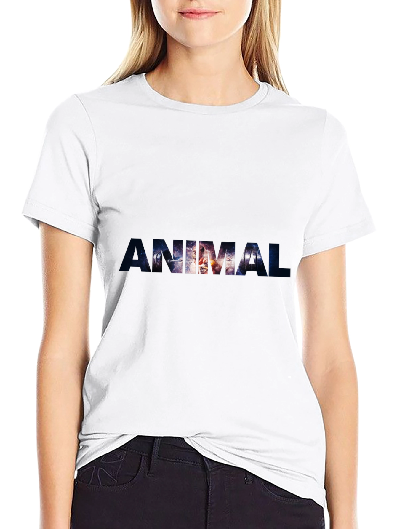 Animal Print Black Graphic T-Shirt