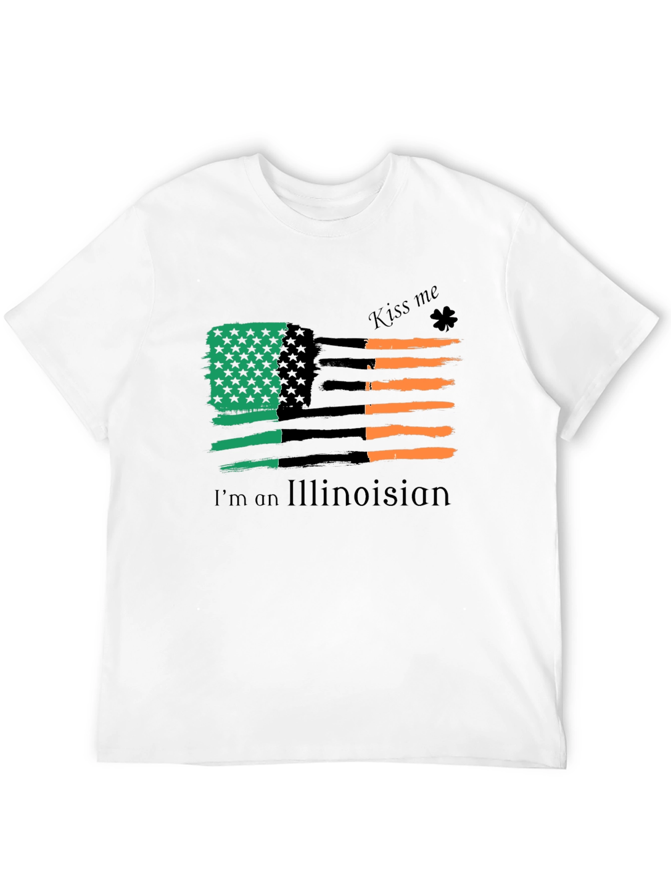 Illinois Irish American Flag St. Patricks Day T-Shirt