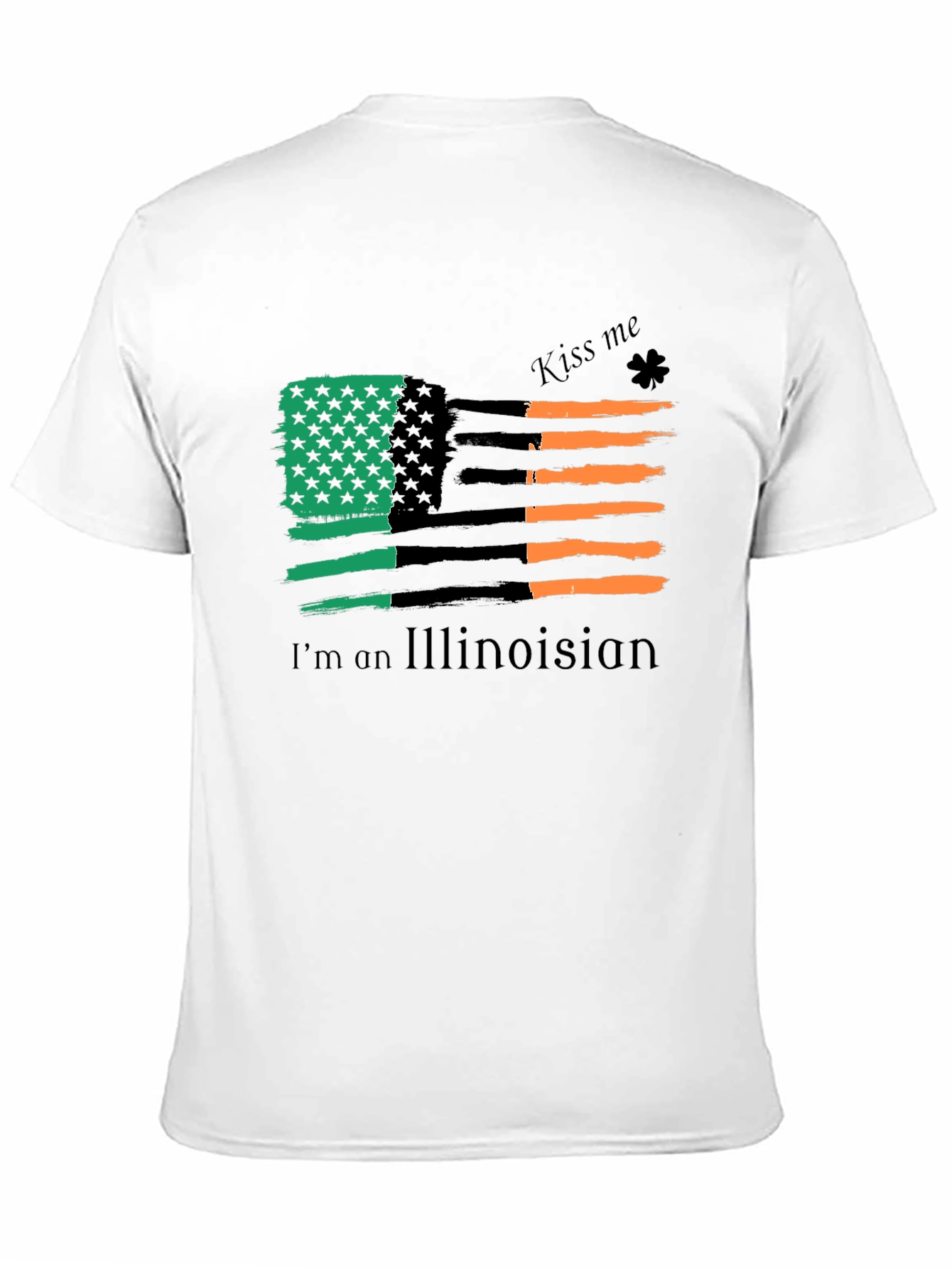 Illinois Irish American Flag St. Patricks Day T-Shirt