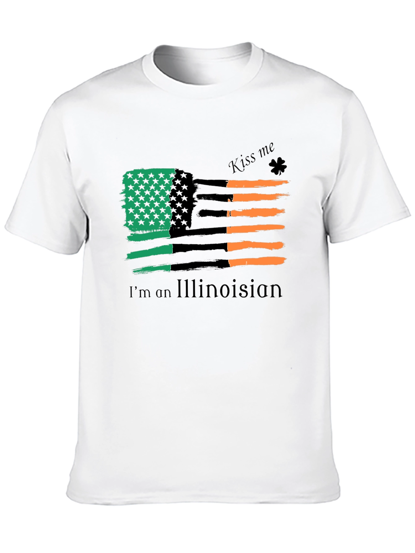 Illinois Irish American Flag St. Patricks Day T-Shirt