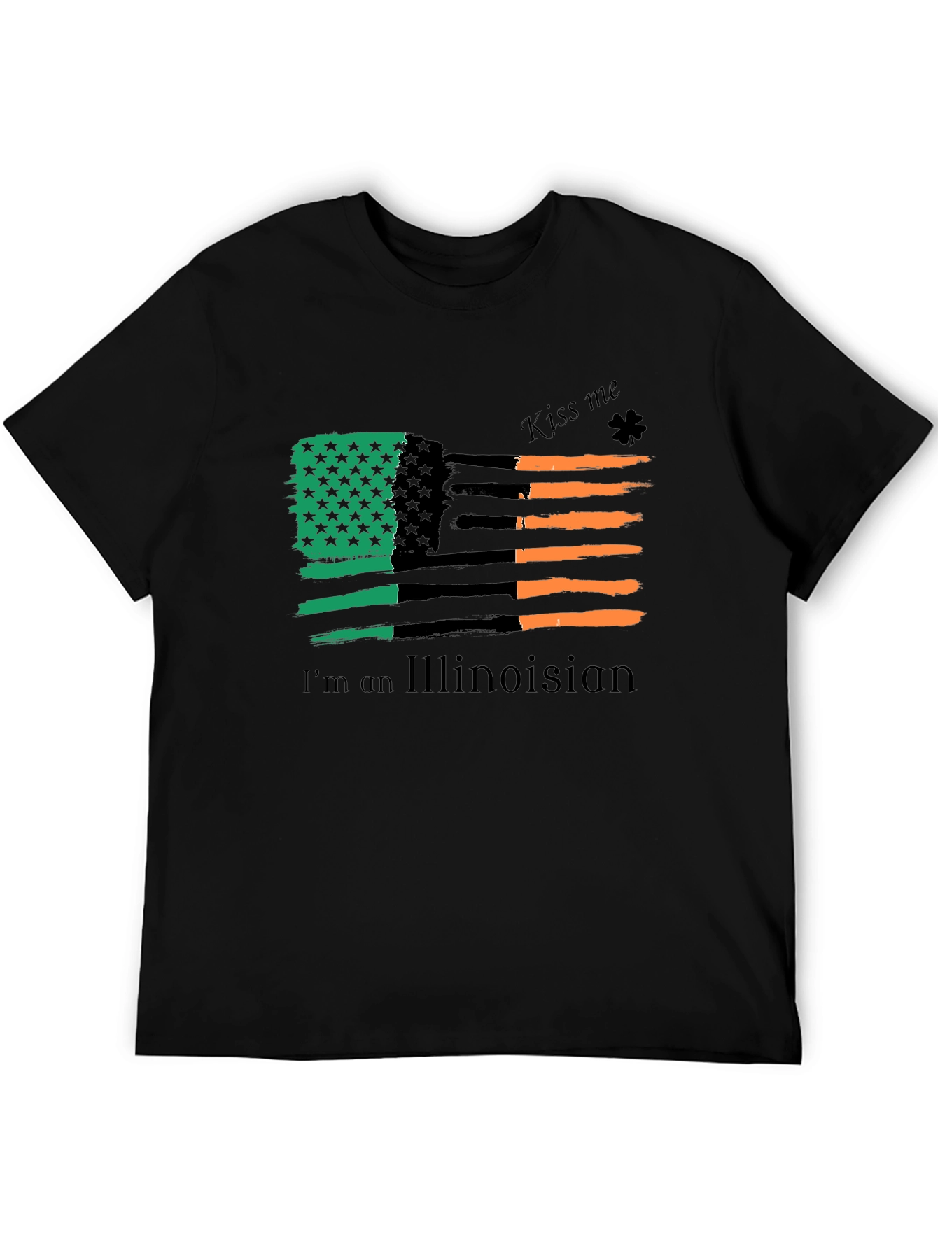 Illinois Irish American Flag St. Patricks Day T-Shirt