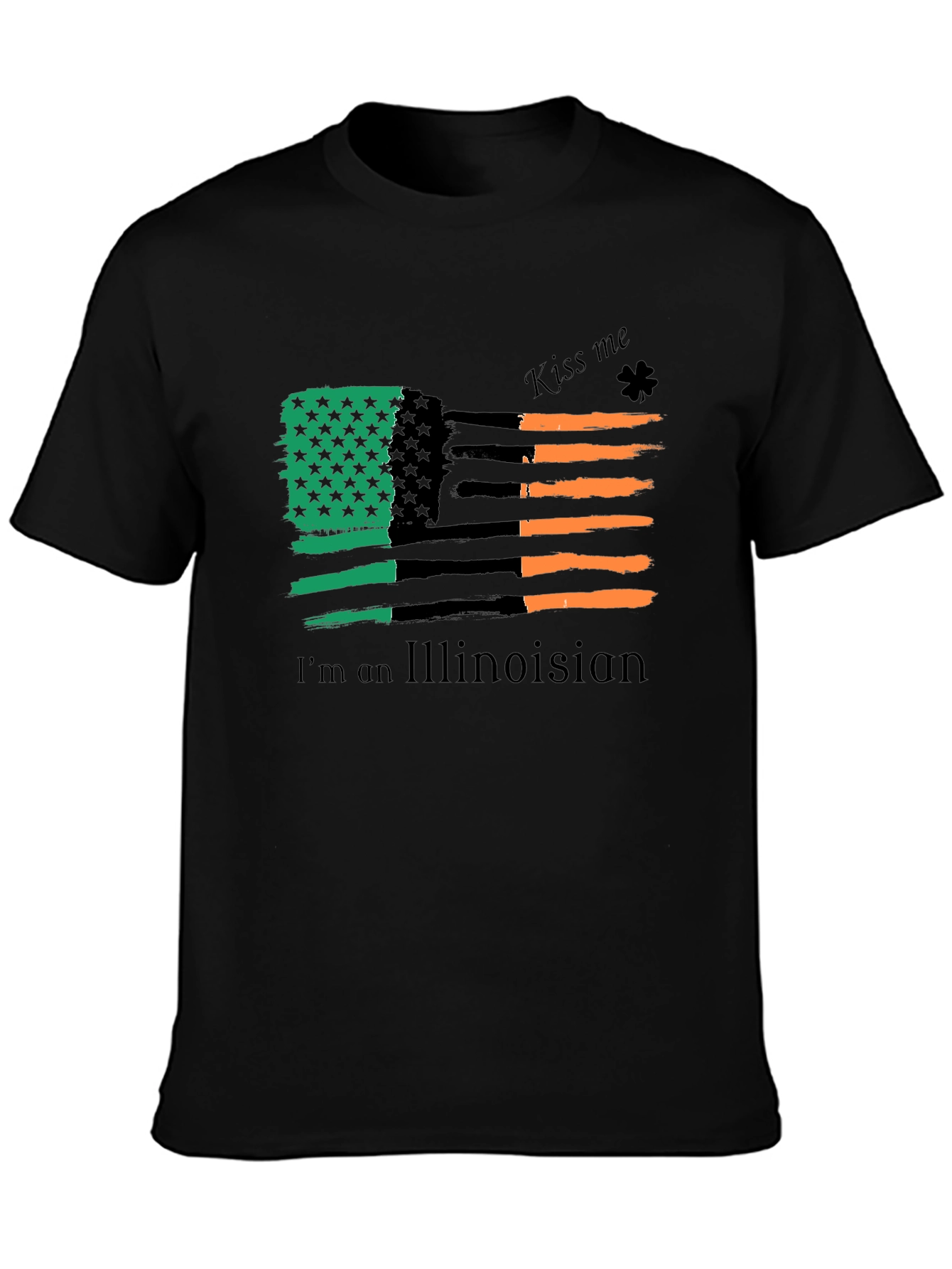 Illinois Irish American Flag St. Patricks Day T-Shirt