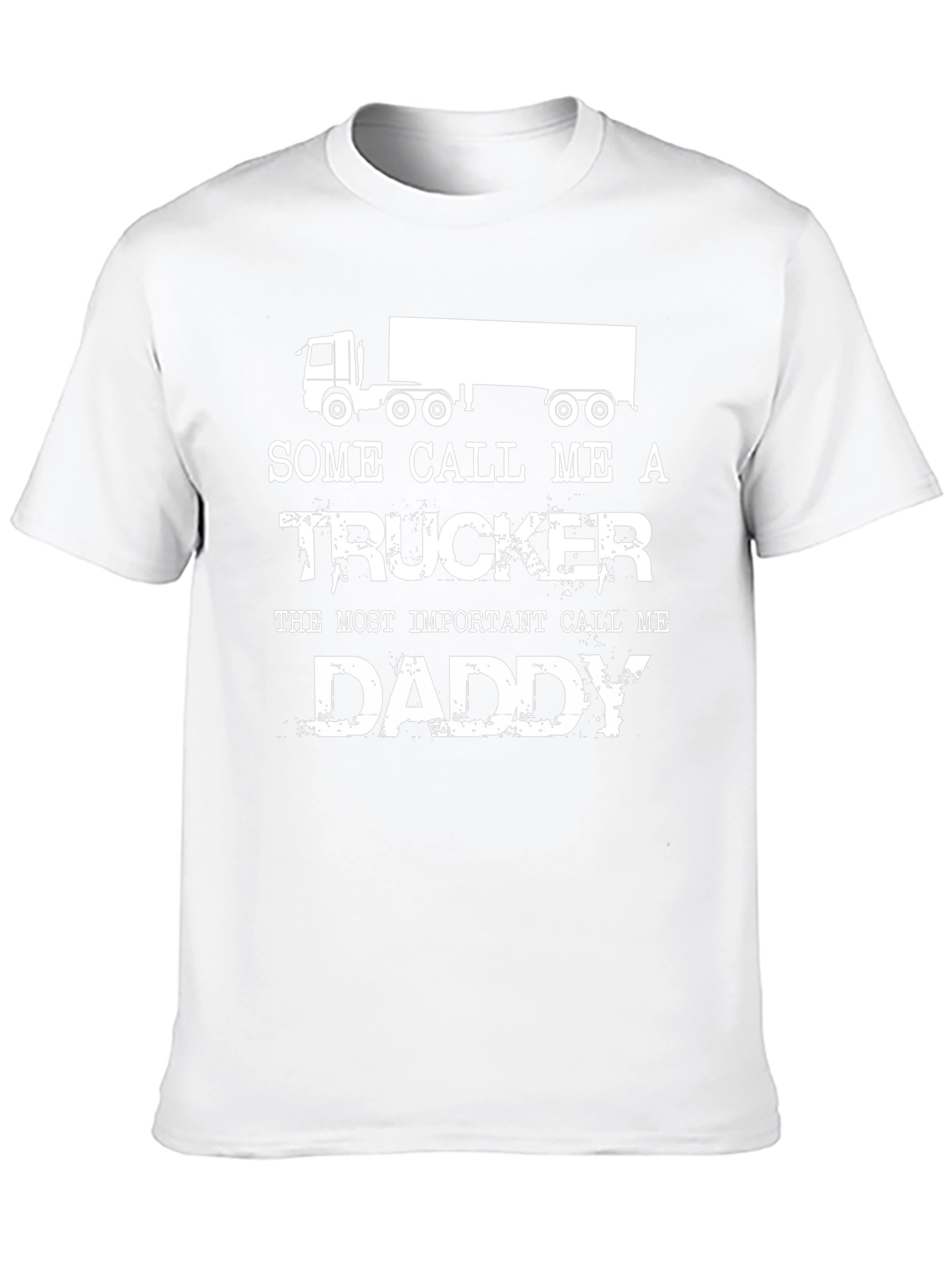 Trucker Daddy Graphic Tee - Black Crewneck