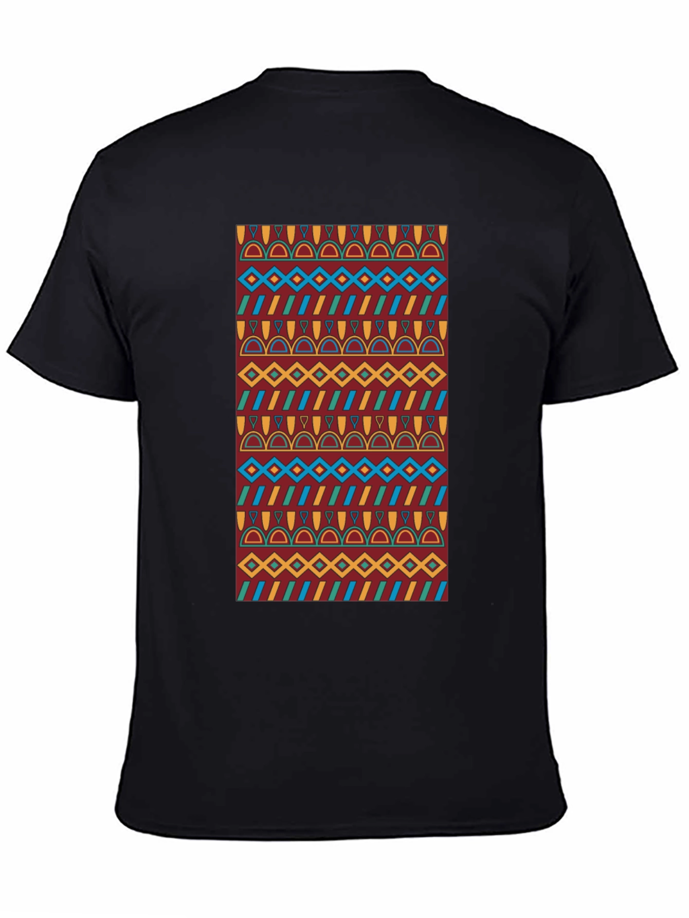 Patterned Graphic Print Tee - Casual Style