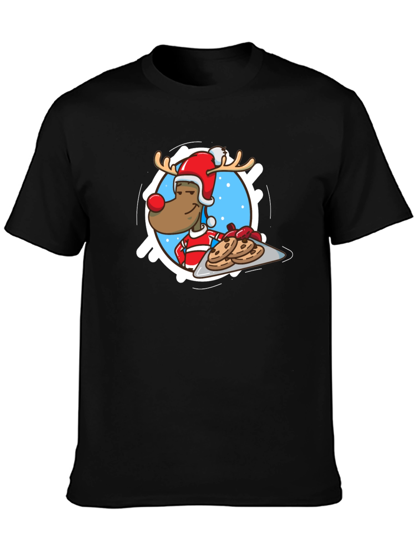 Festive Reindeer Chef T-Shirt - Holiday Cookies!