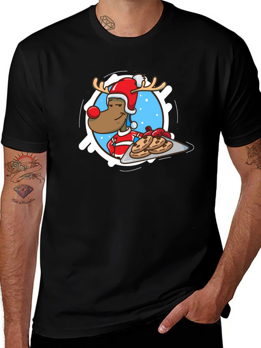 Festive Reindeer Chef T-Shirt - Holiday Cookies!