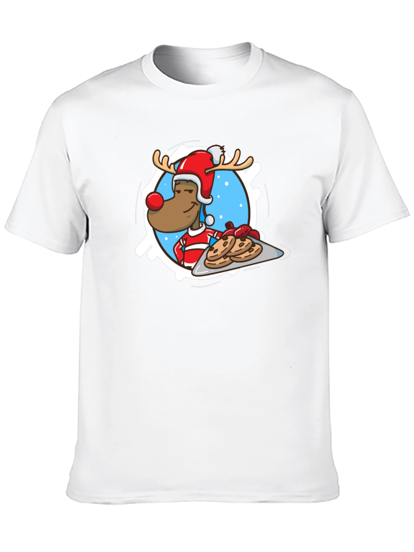 Festive Reindeer Chef T-Shirt - Holiday Cookies!