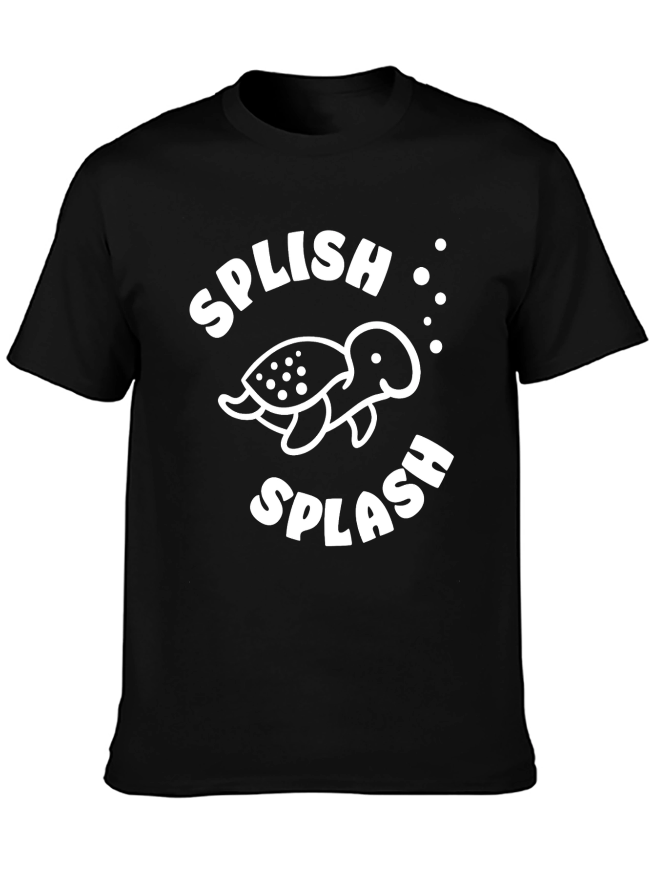 Splish Splash Turtle Graphic Tee - Black