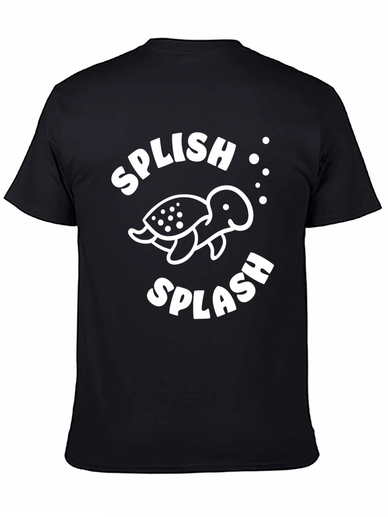 Splish Splash Turtle Graphic Tee - Black
