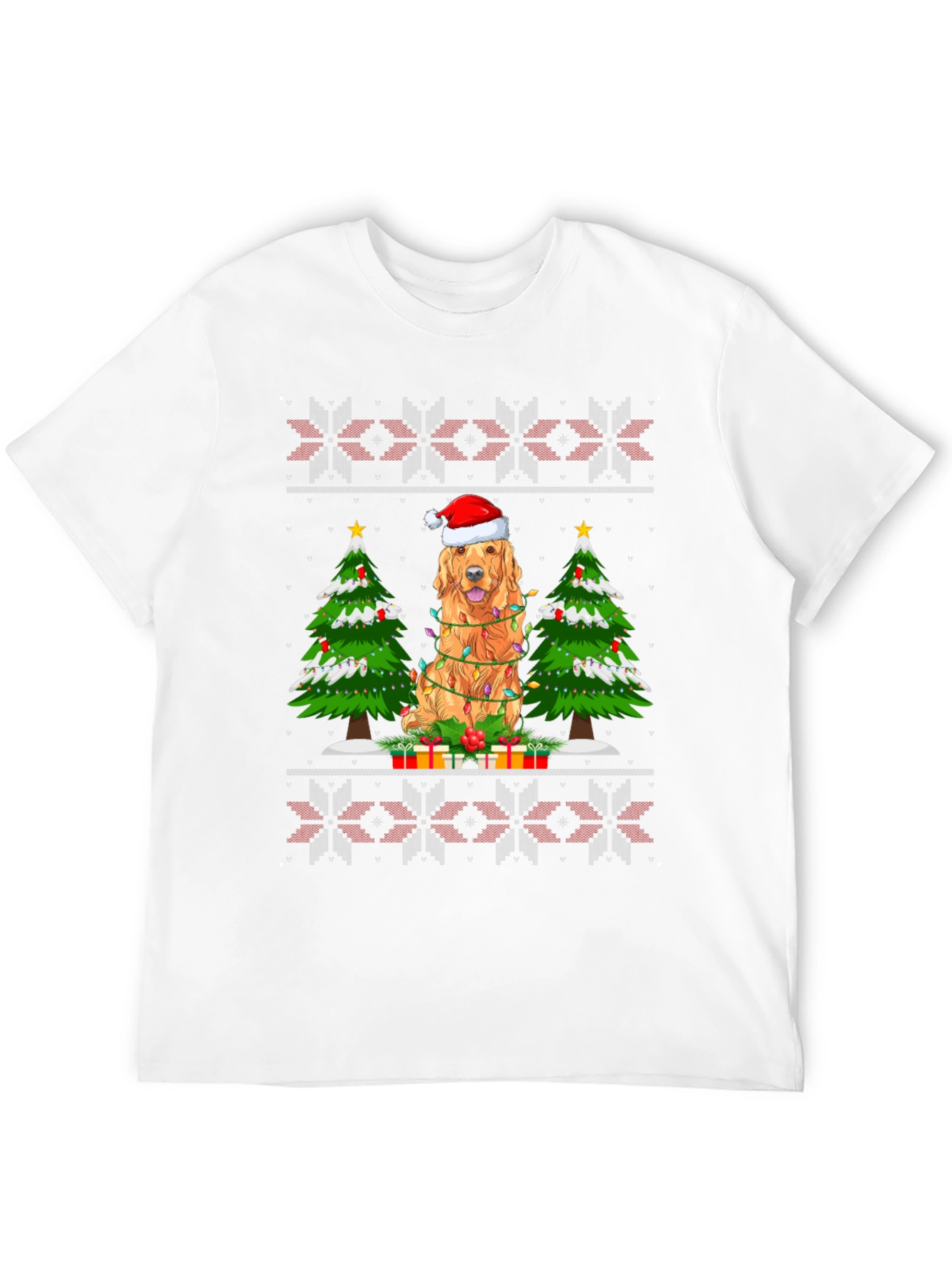Festive Dog Christmas Tree Graphic Tee