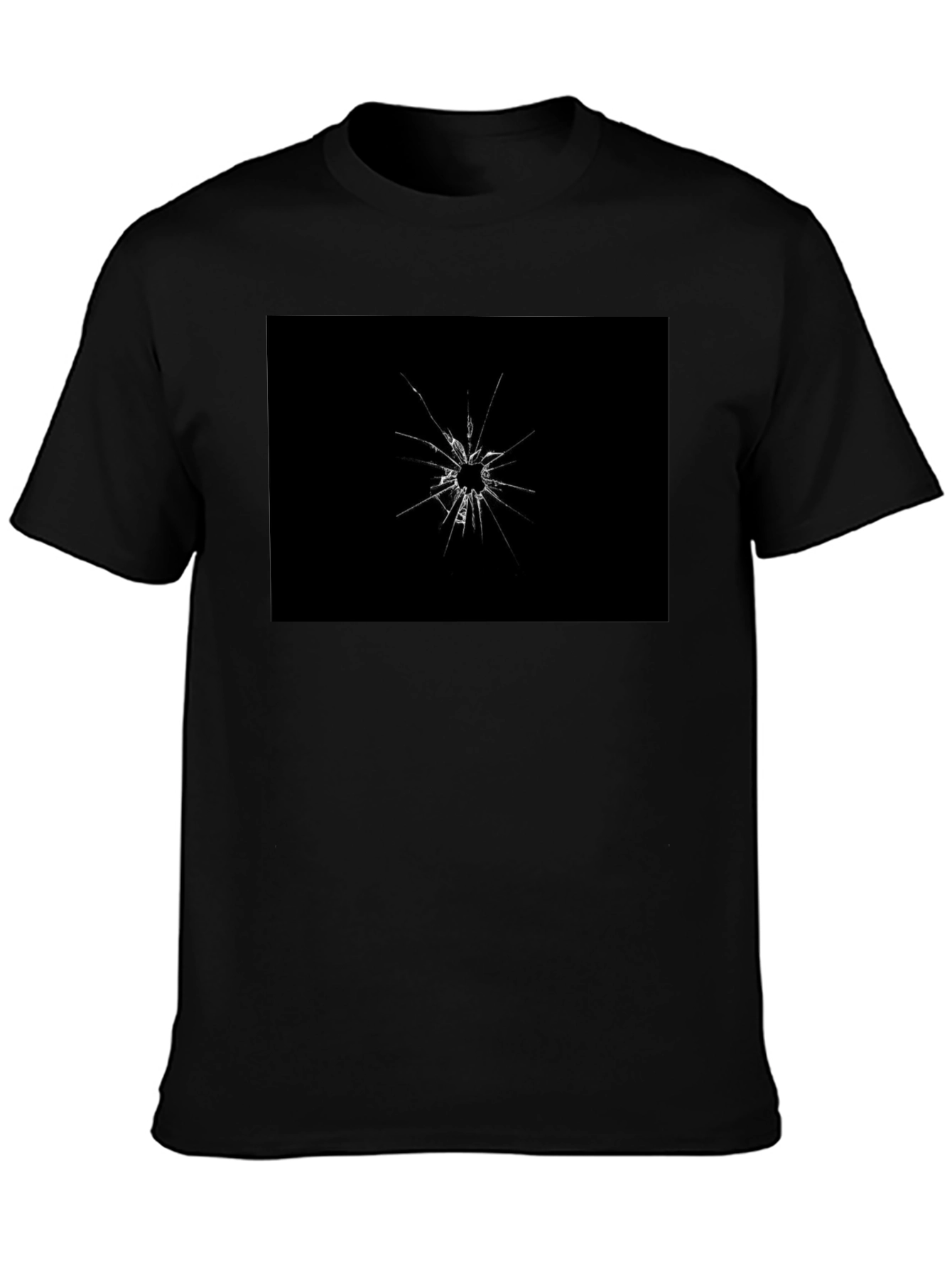 Shattered Glass Graphic Black T-Shirt