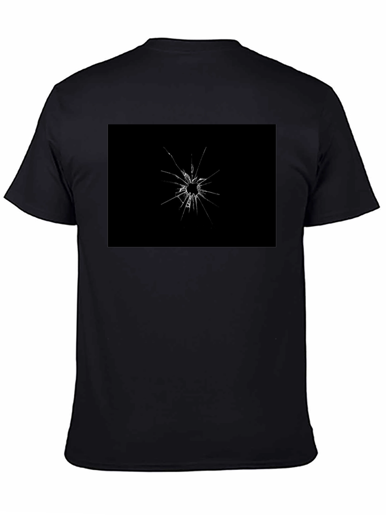 Shattered Glass Graphic Black T-Shirt