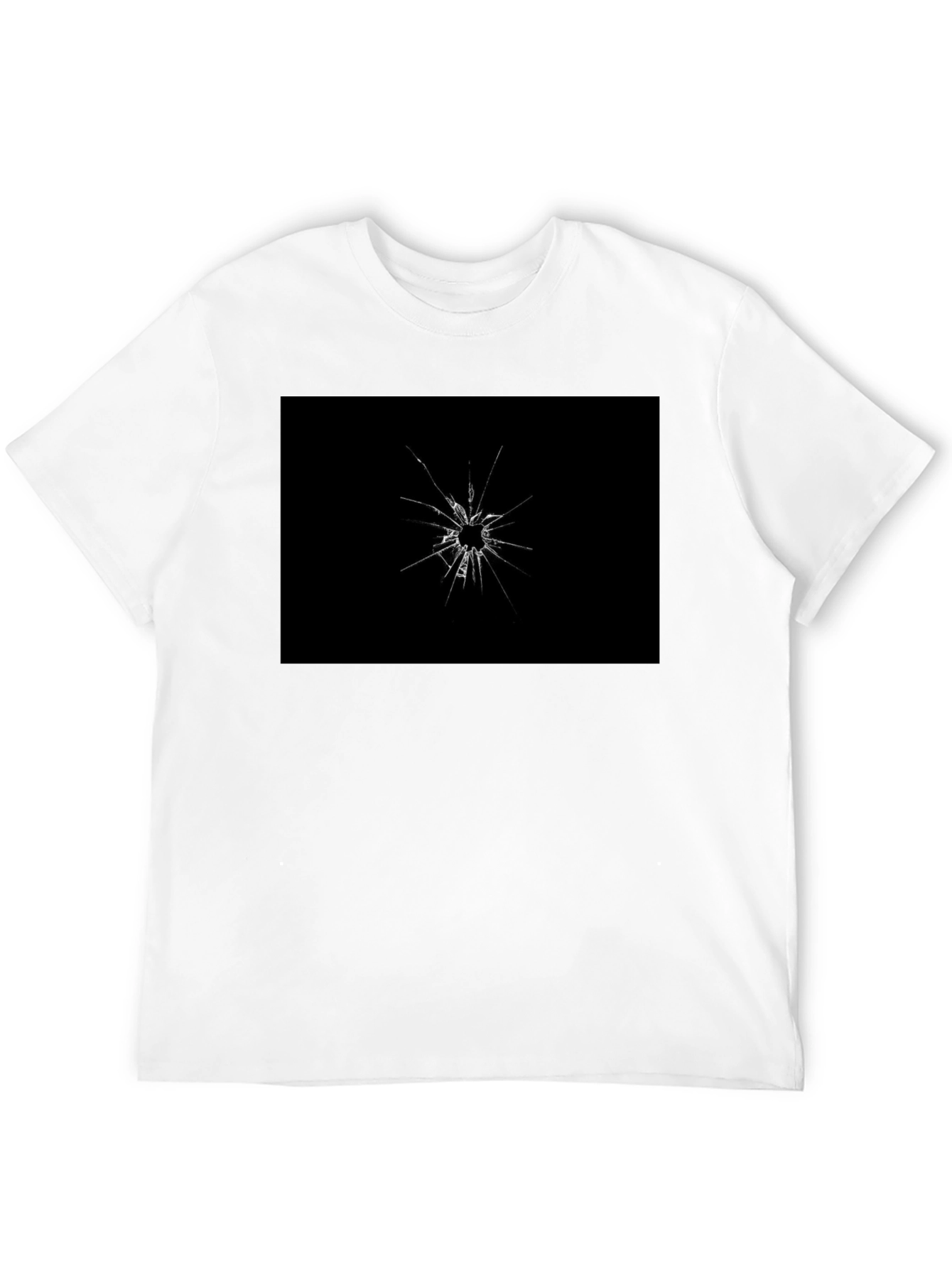 Shattered Glass Graphic Black T-Shirt
