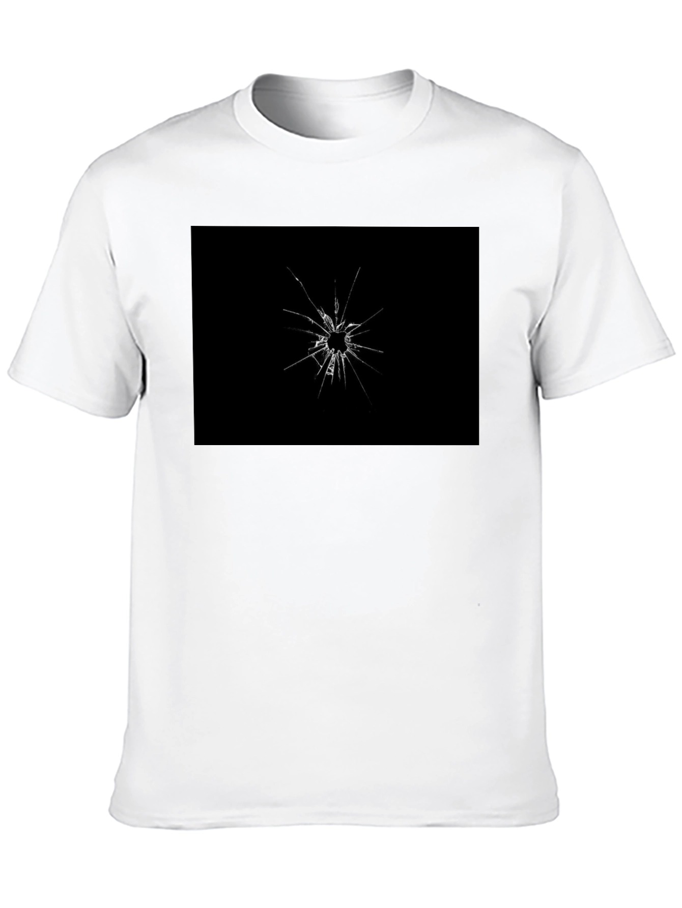 Shattered Glass Graphic Black T-Shirt
