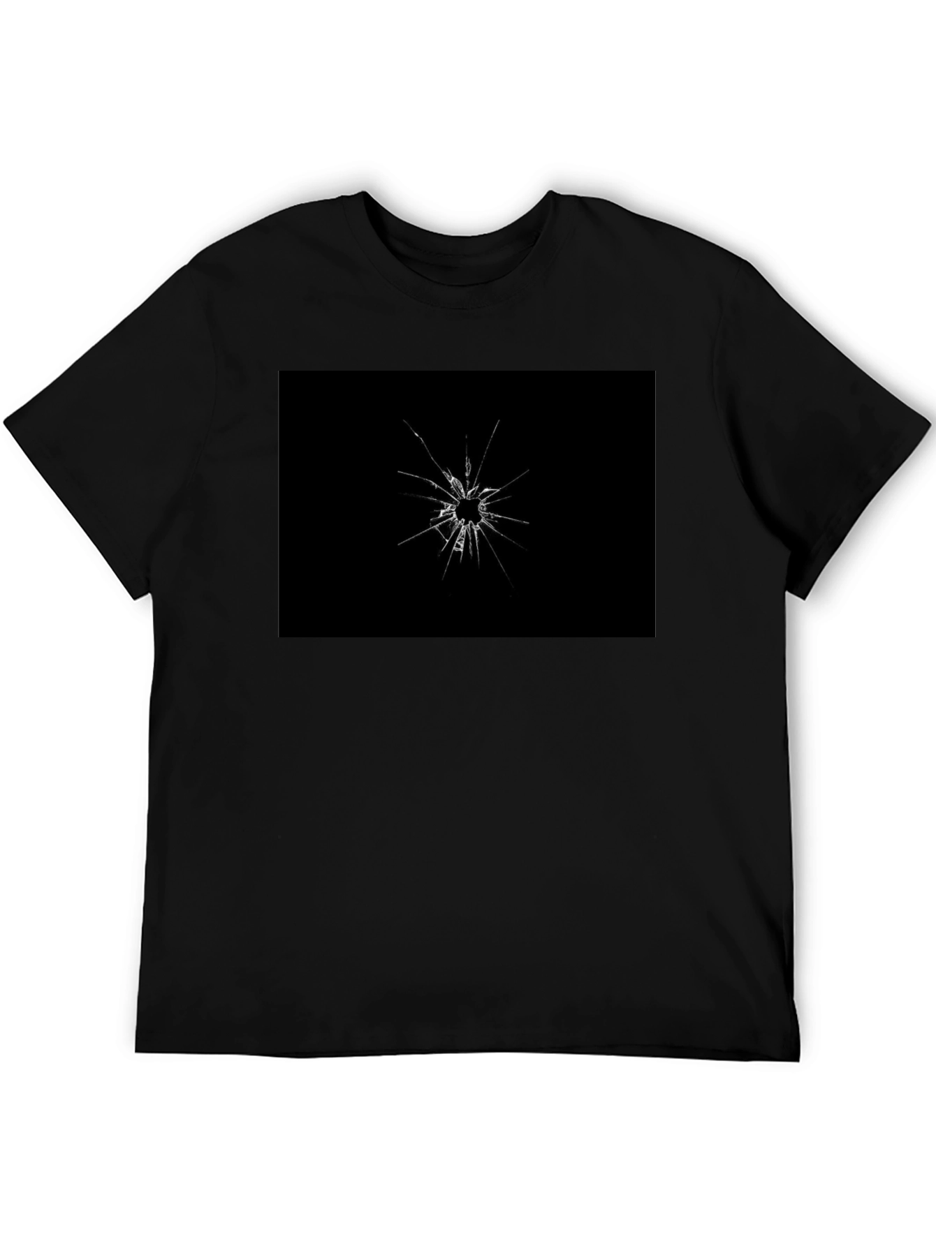 Shattered Glass Graphic Black T-Shirt