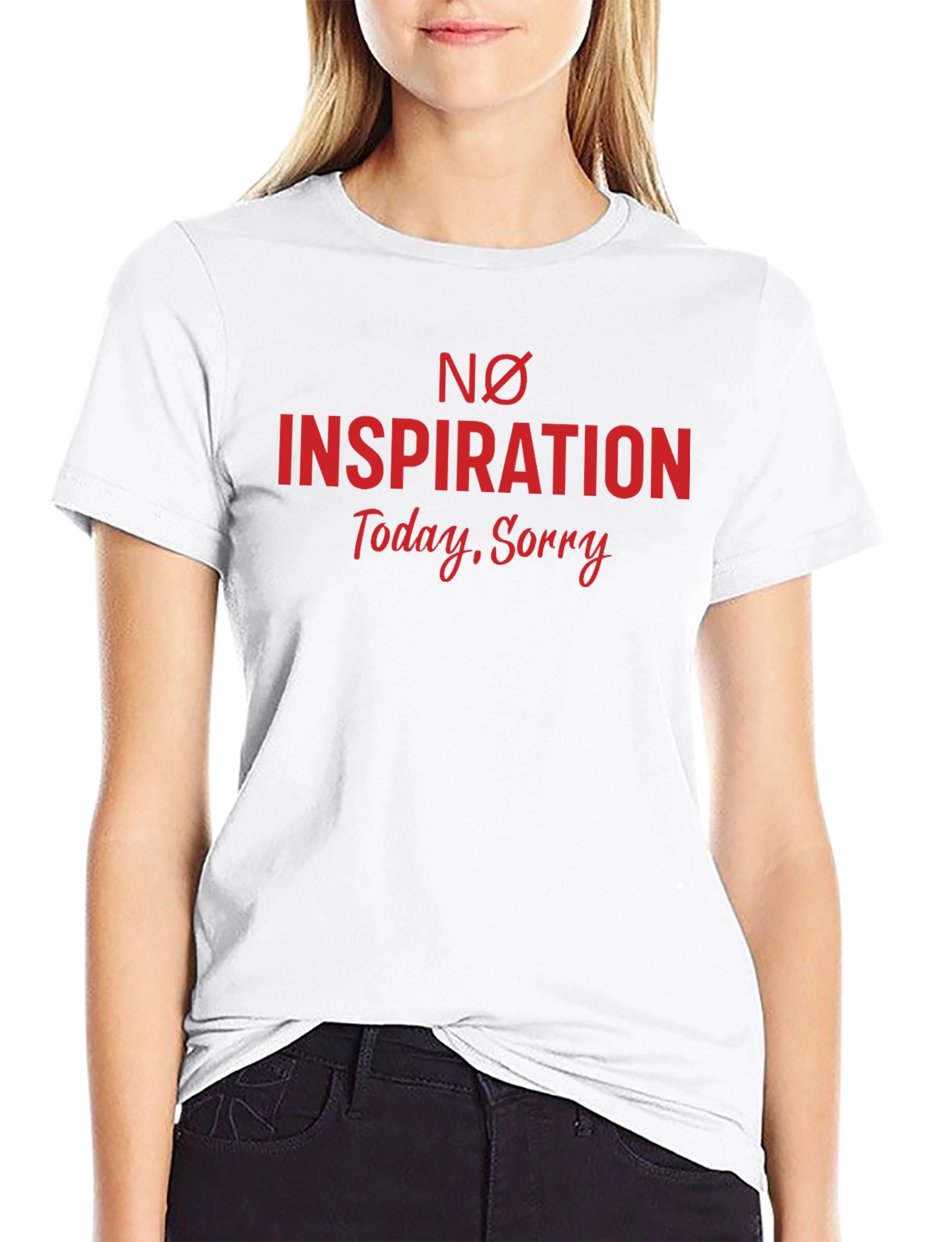 No Inspiration Graphic Tee - Black Cotton T-Shirt