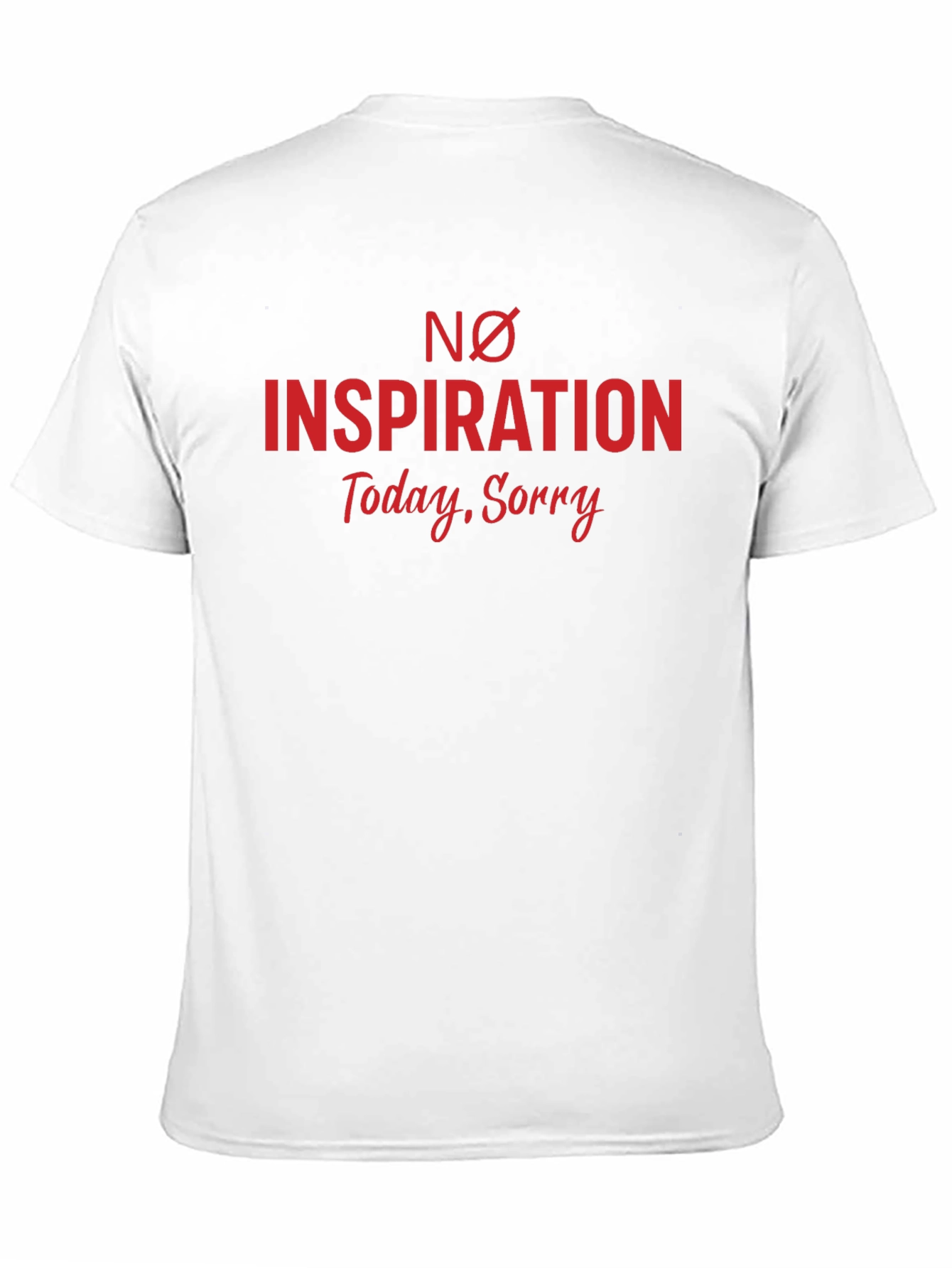 No Inspiration Graphic Tee - Black Cotton T-Shirt