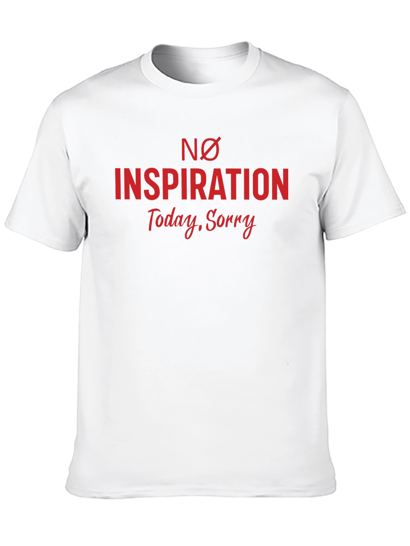 No Inspiration Graphic Tee - Black Cotton T-Shirt