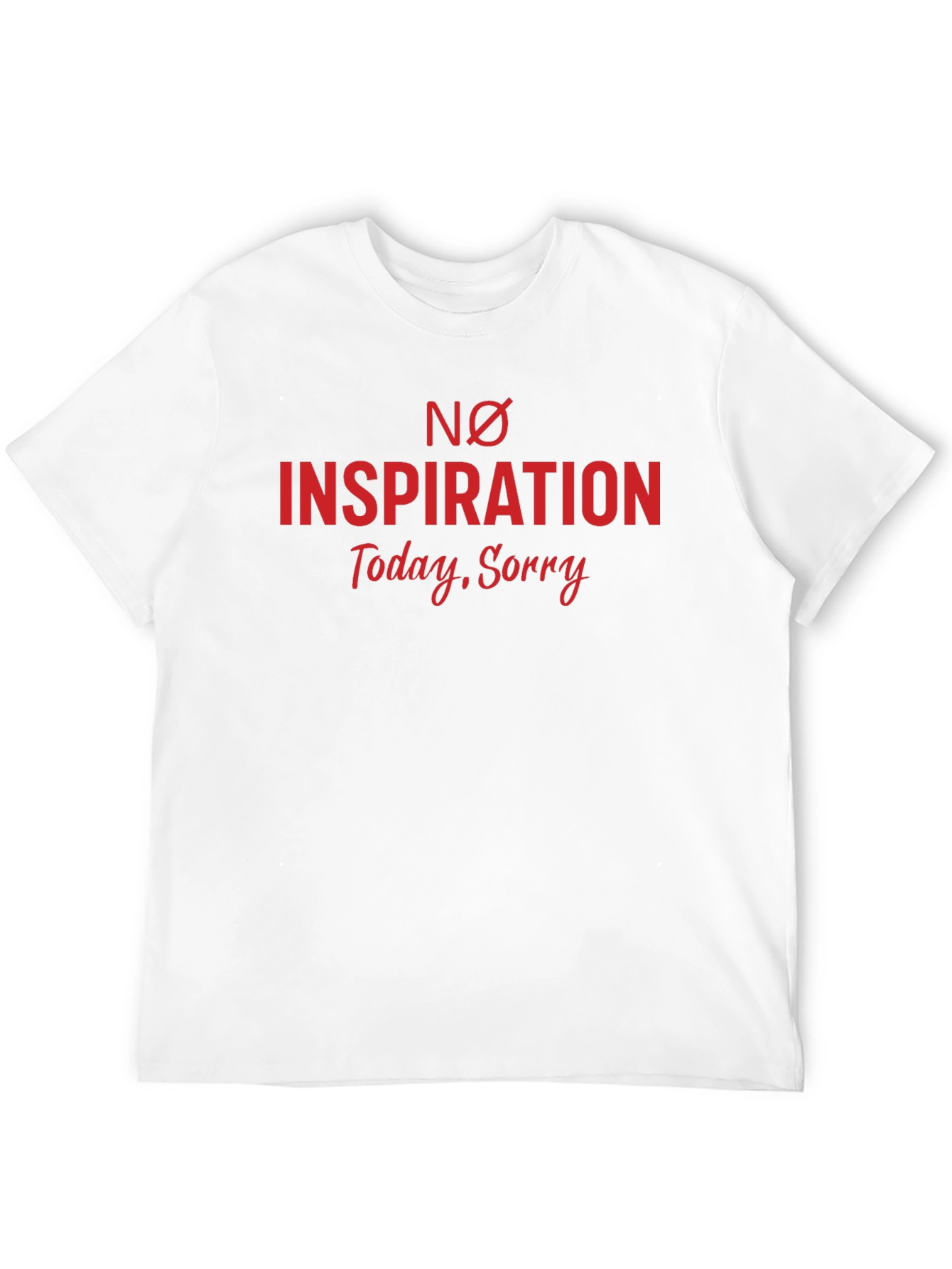 No Inspiration Graphic Tee - Black Cotton T-Shirt