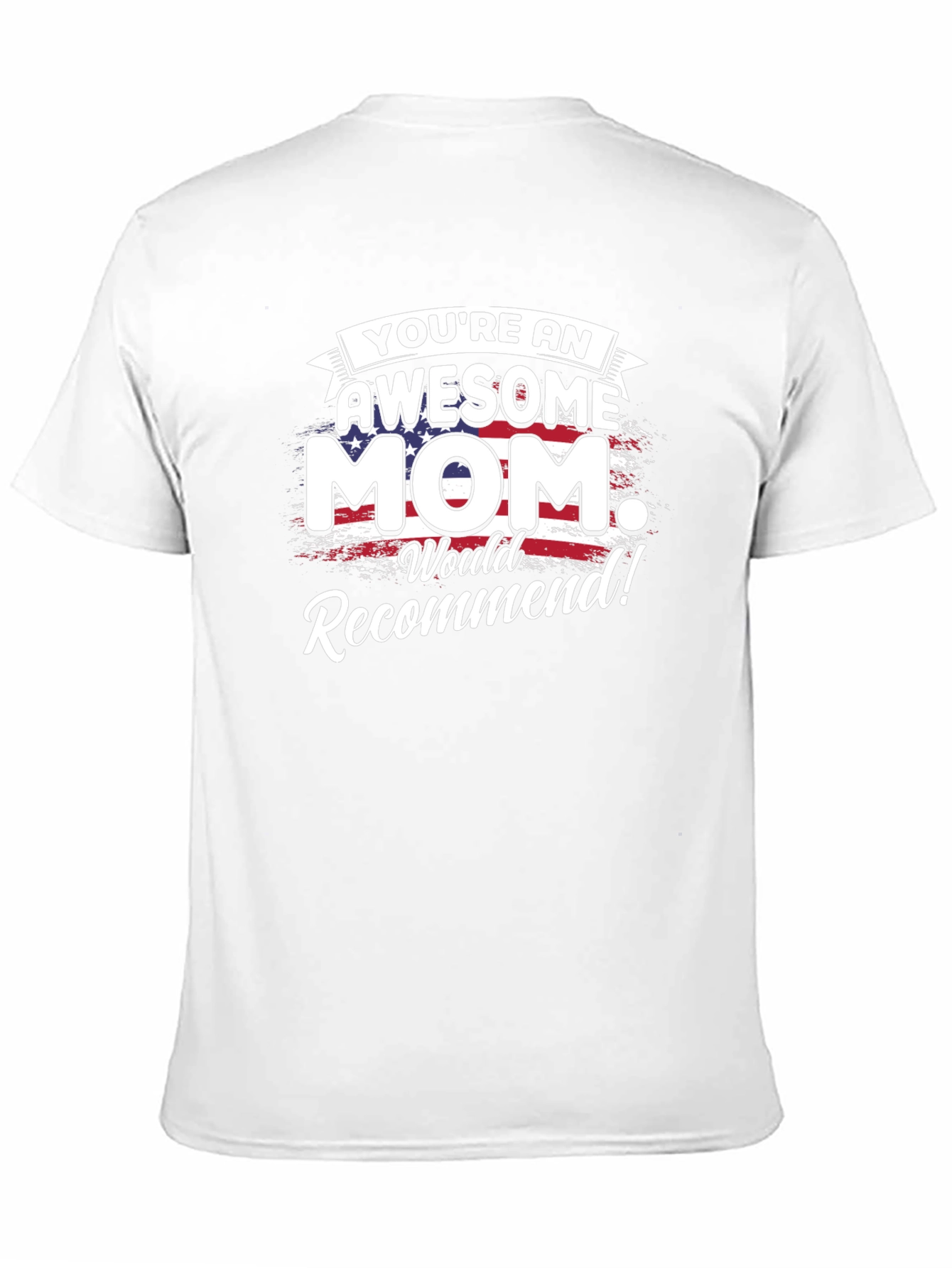 Awesome Mom Graphic Tee - Patriotic Mothers Day T-Shirt