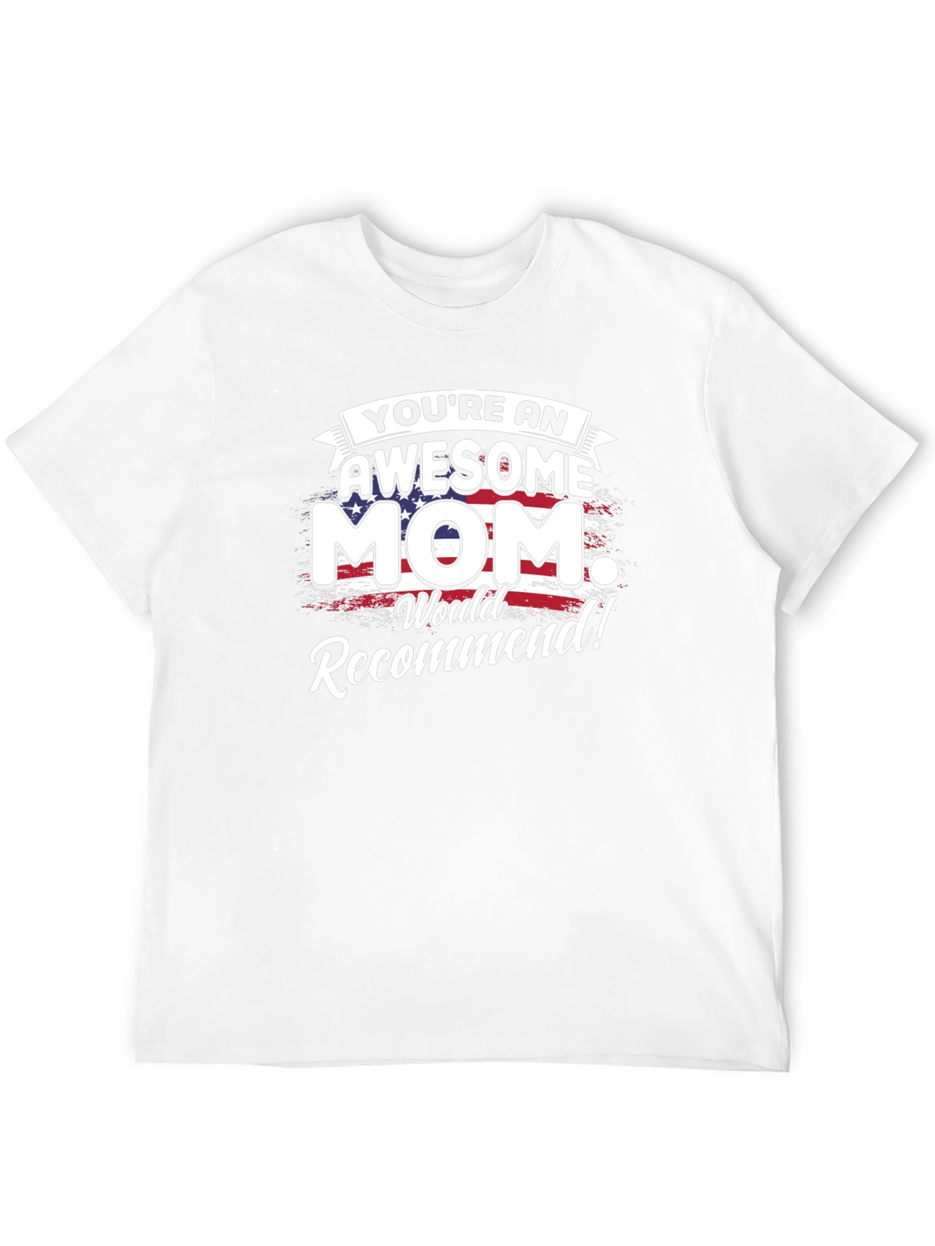 Awesome Mom Graphic Tee - Patriotic Mothers Day T-Shirt