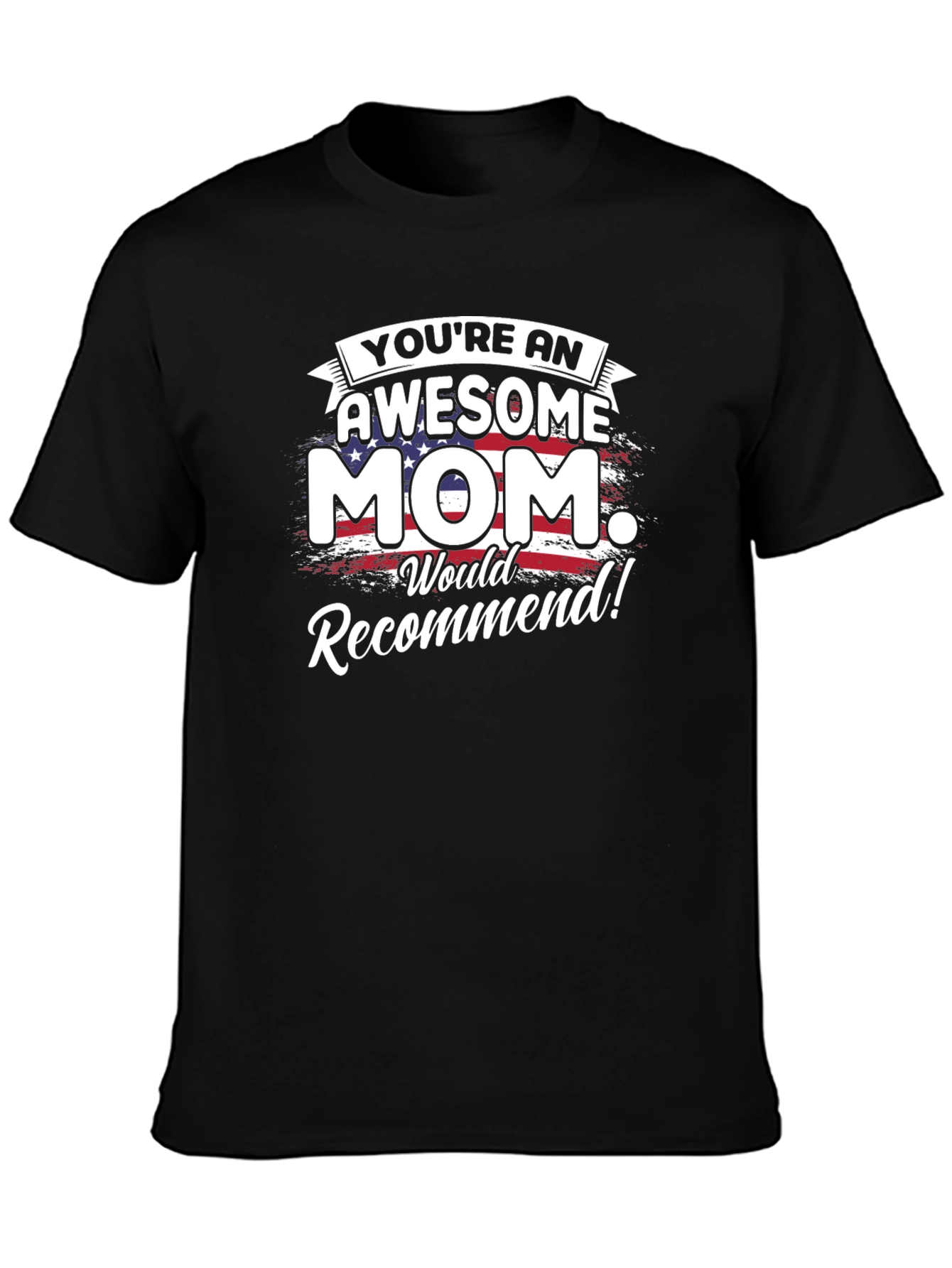 Awesome Mom Graphic Tee - Patriotic Mothers Day T-Shirt