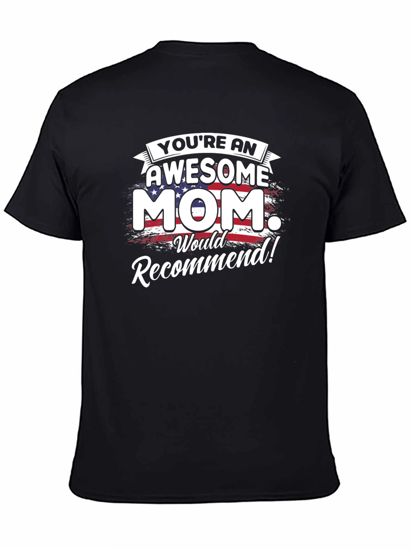 Awesome Mom Graphic Tee - Patriotic Mothers Day T-Shirt