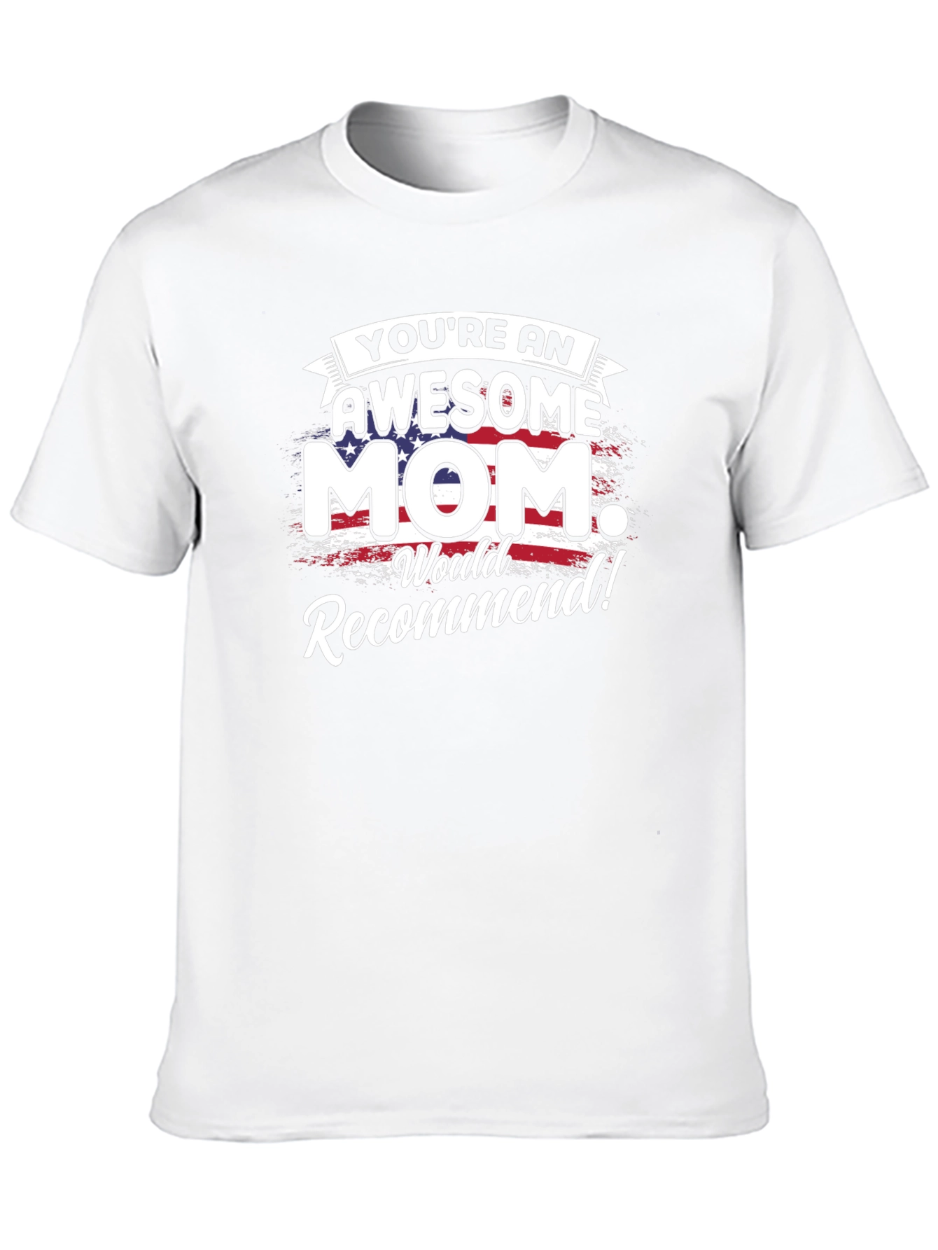 Awesome Mom Graphic Tee - Patriotic Mothers Day T-Shirt