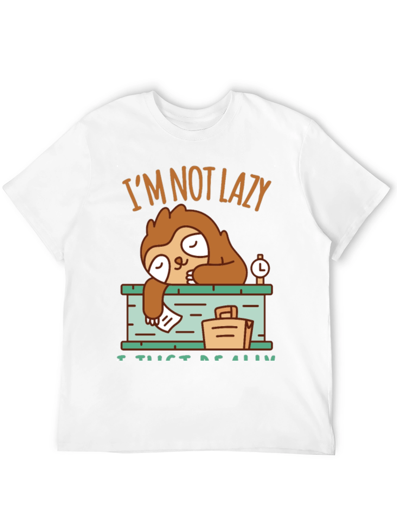 Lazy Sloth Graphic T-Shirt - I Just Need Rest!