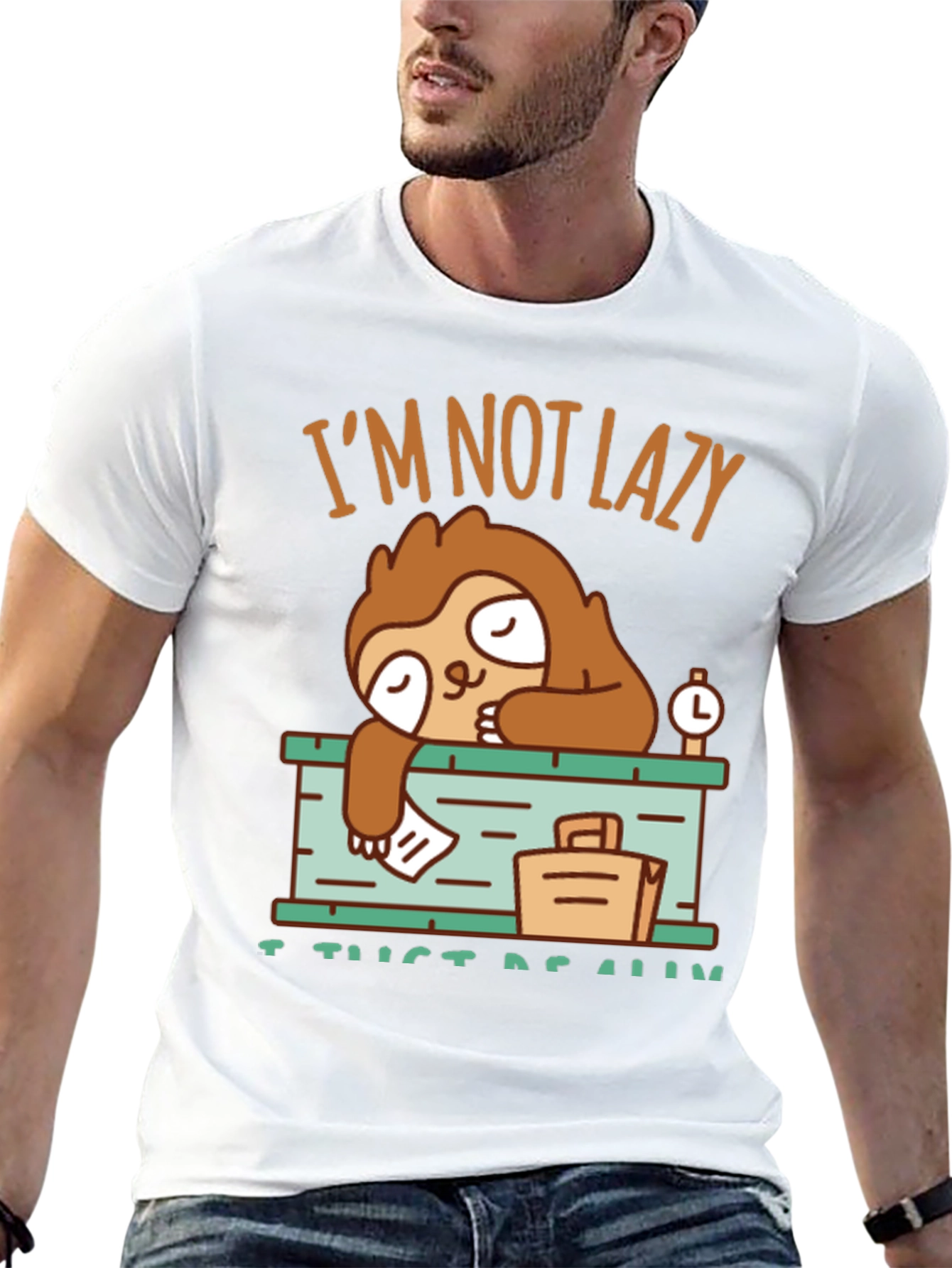 Lazy Sloth Graphic T-Shirt - I Just Need Rest!