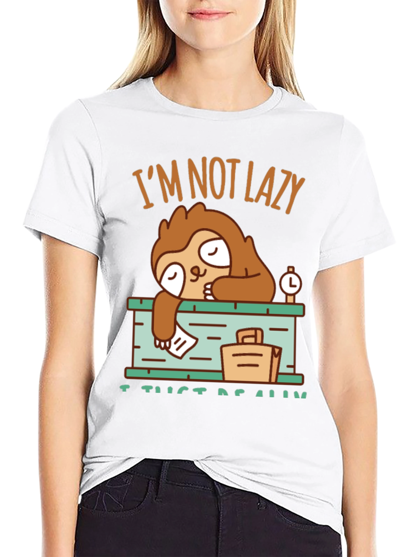Lazy Sloth Graphic T-Shirt - I Just Need Rest!