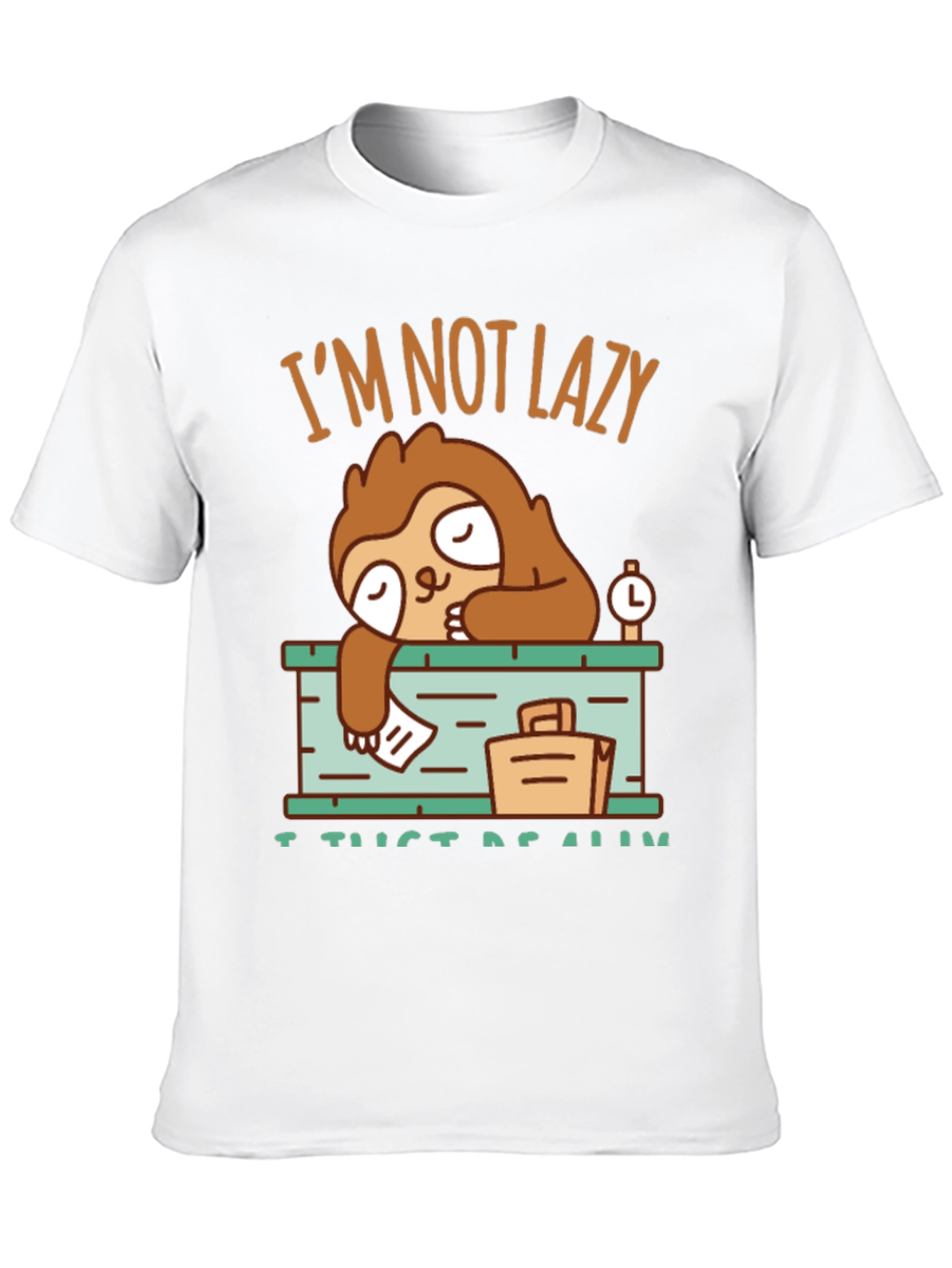 Lazy Sloth Graphic T-Shirt - I Just Need Rest!