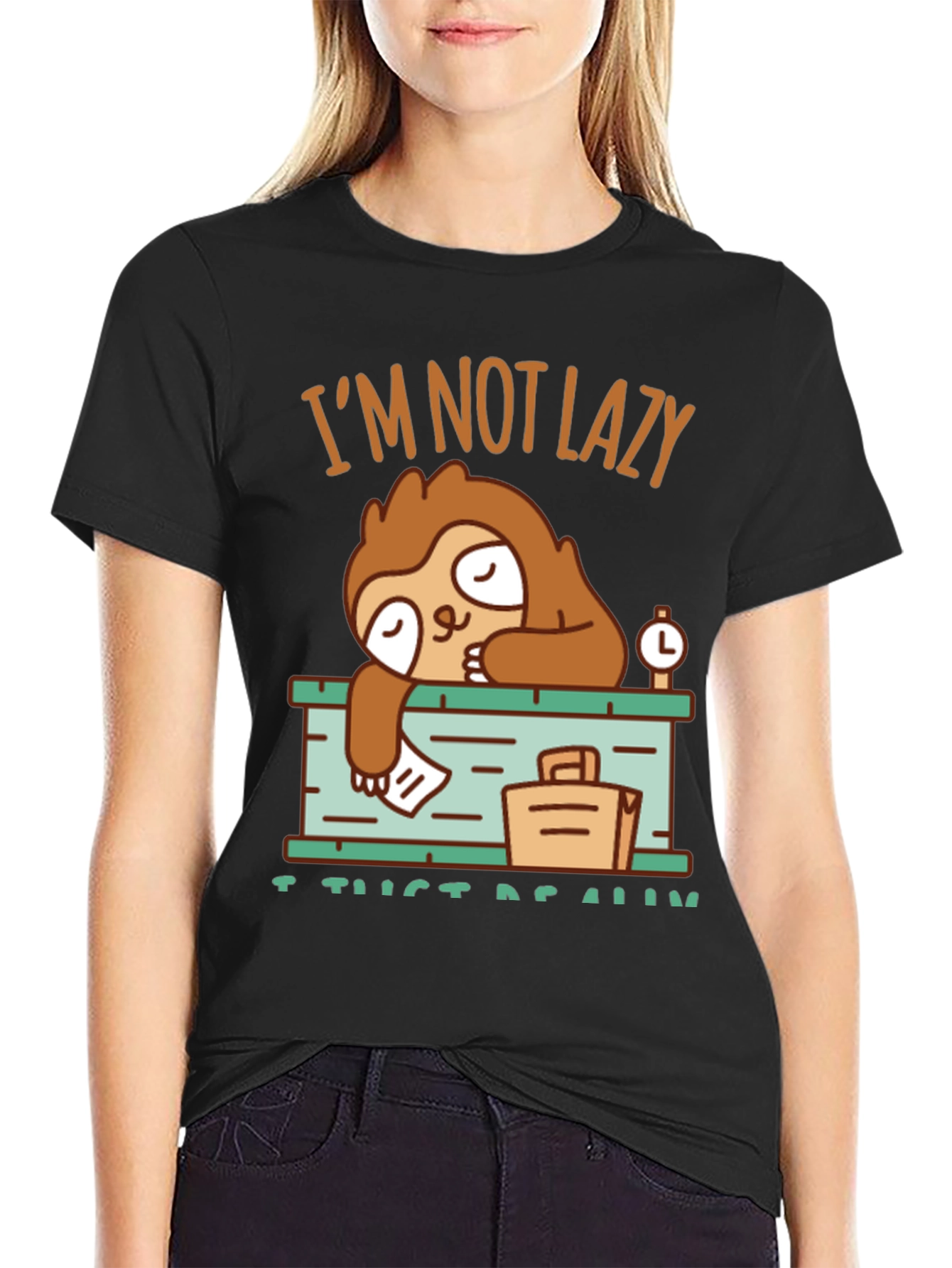 Lazy Sloth Graphic T-Shirt - I Just Need Rest!
