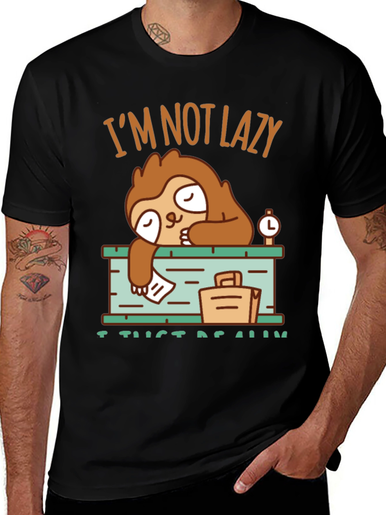 Lazy Sloth Graphic T-Shirt - I Just Need Rest!