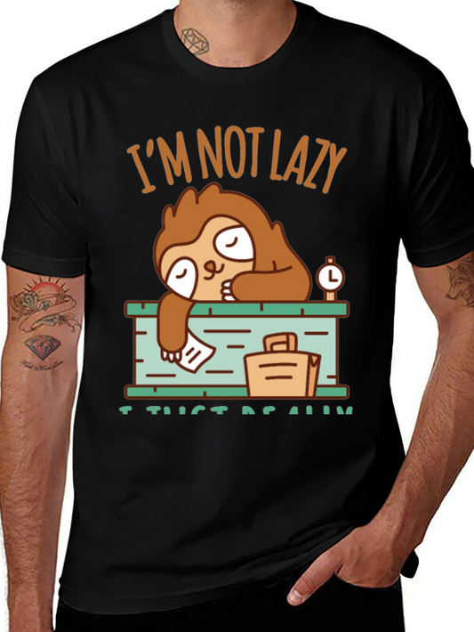 Lazy Sloth Graphic T-Shirt - I Just Need Rest!