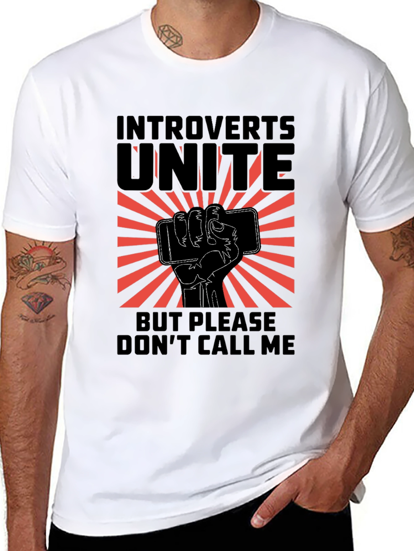 Introverts Unite Graphic Tee - Dont Call Me!