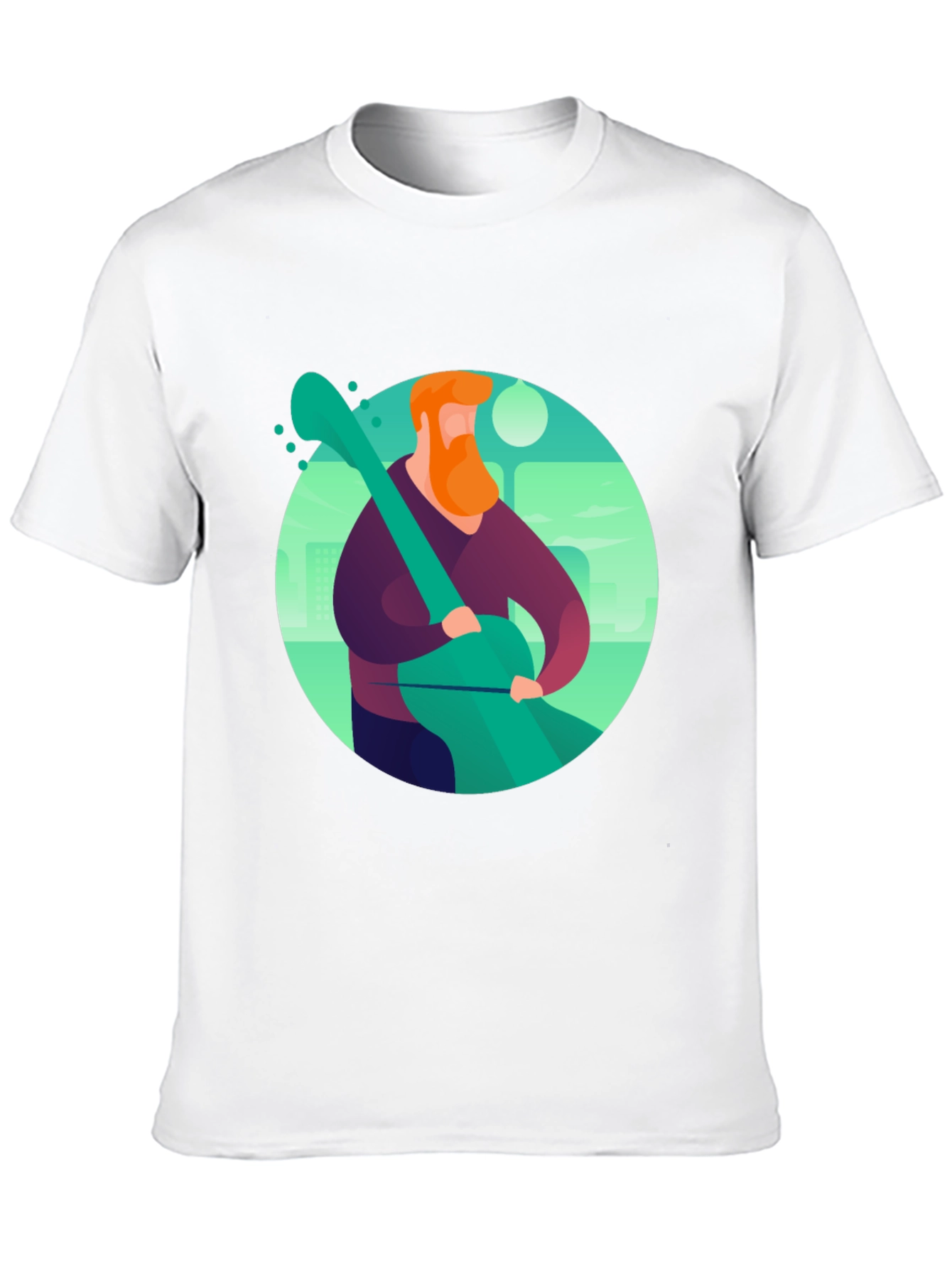 Guitar Man Graphic Tee - Black Cotton Blend
