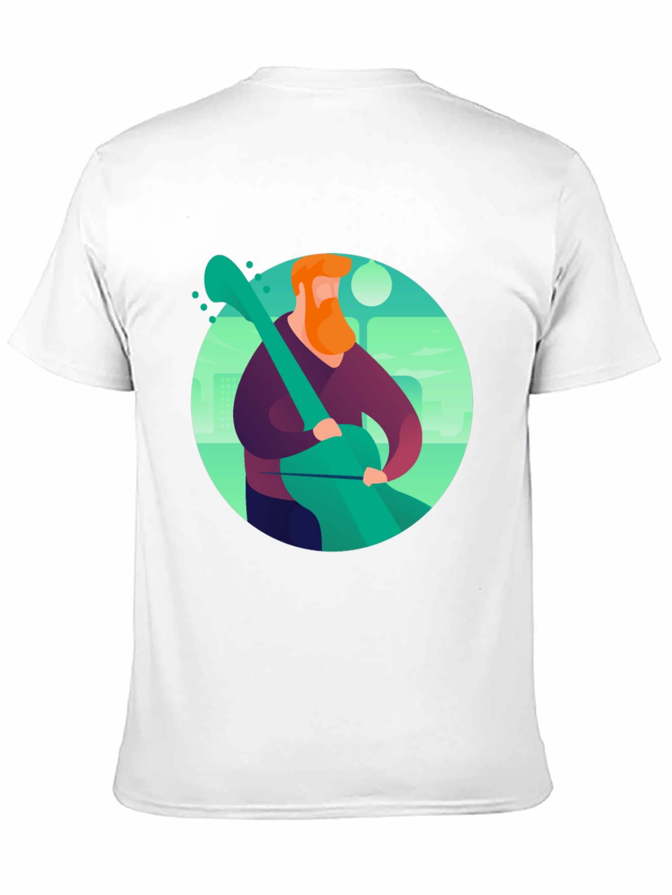 Guitar Man Graphic Tee - Black Cotton Blend