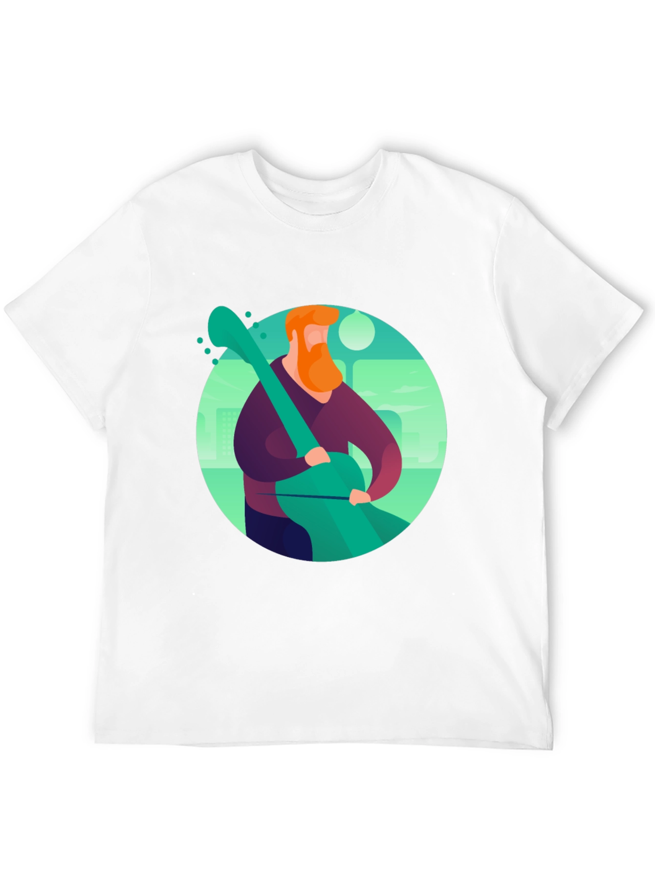 Guitar Man Graphic Tee - Black Cotton Blend