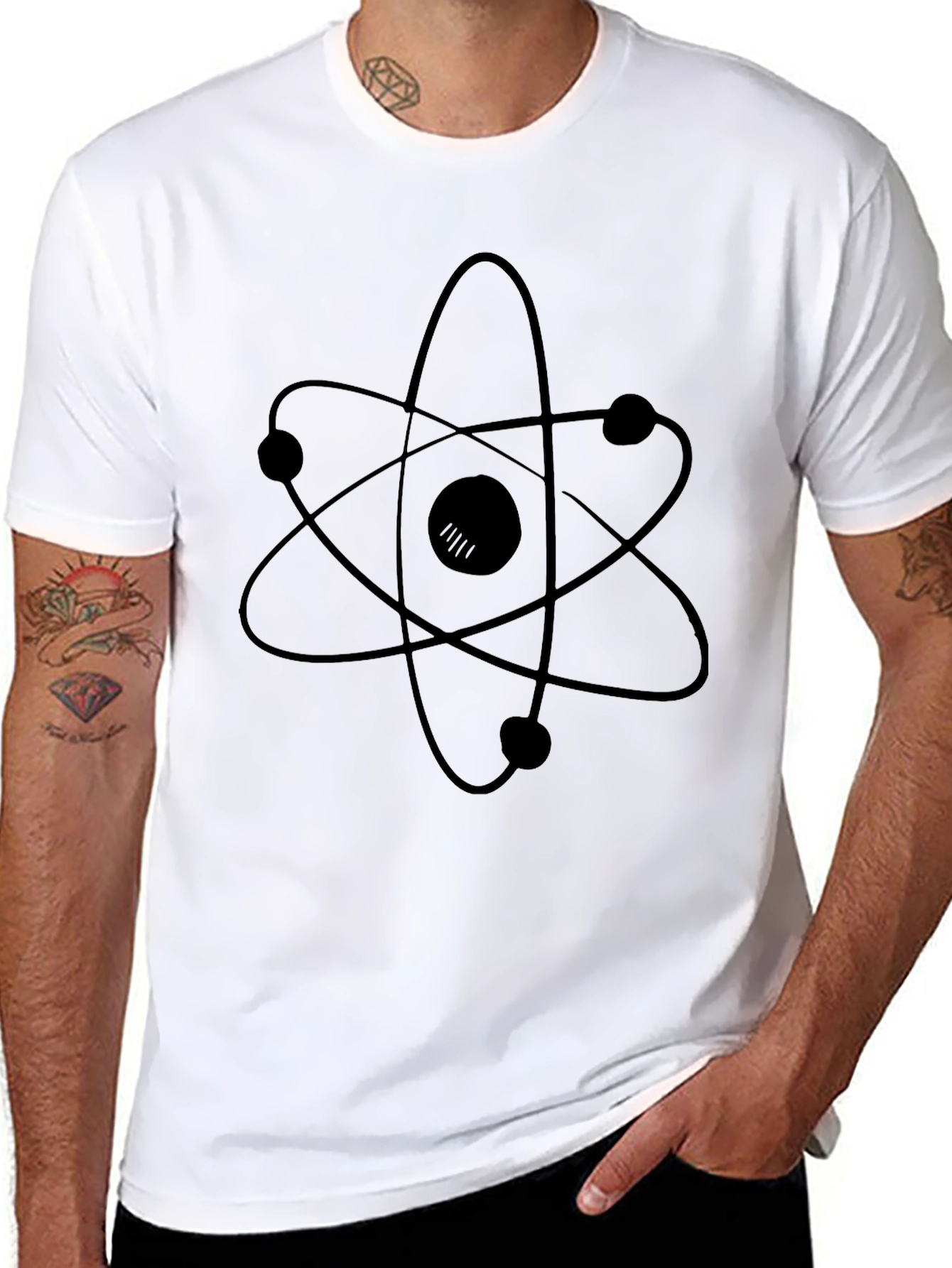 Atom Graphic Black T-Shirt