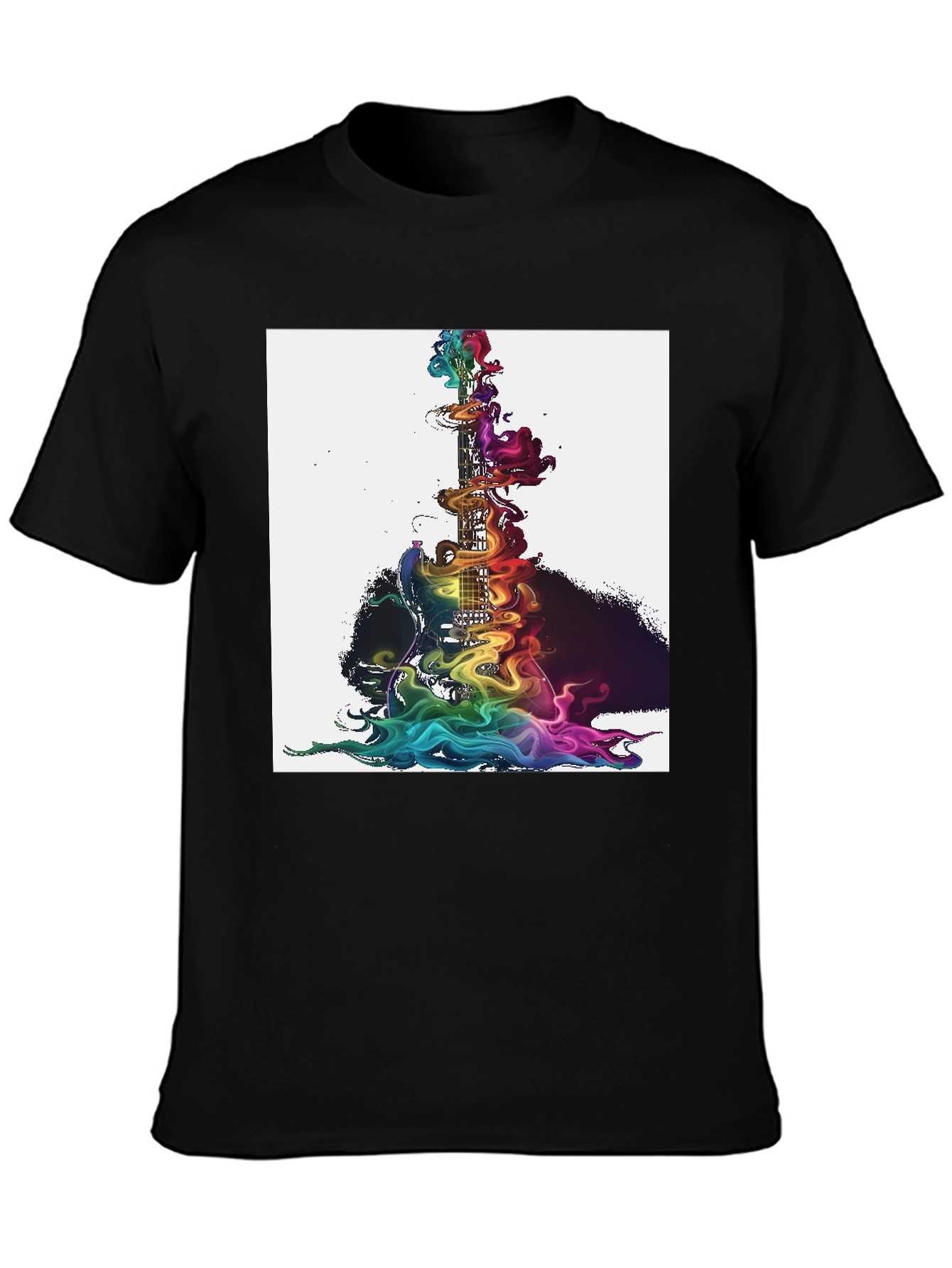 Rainbow Smoke Guitar Graphic Tee