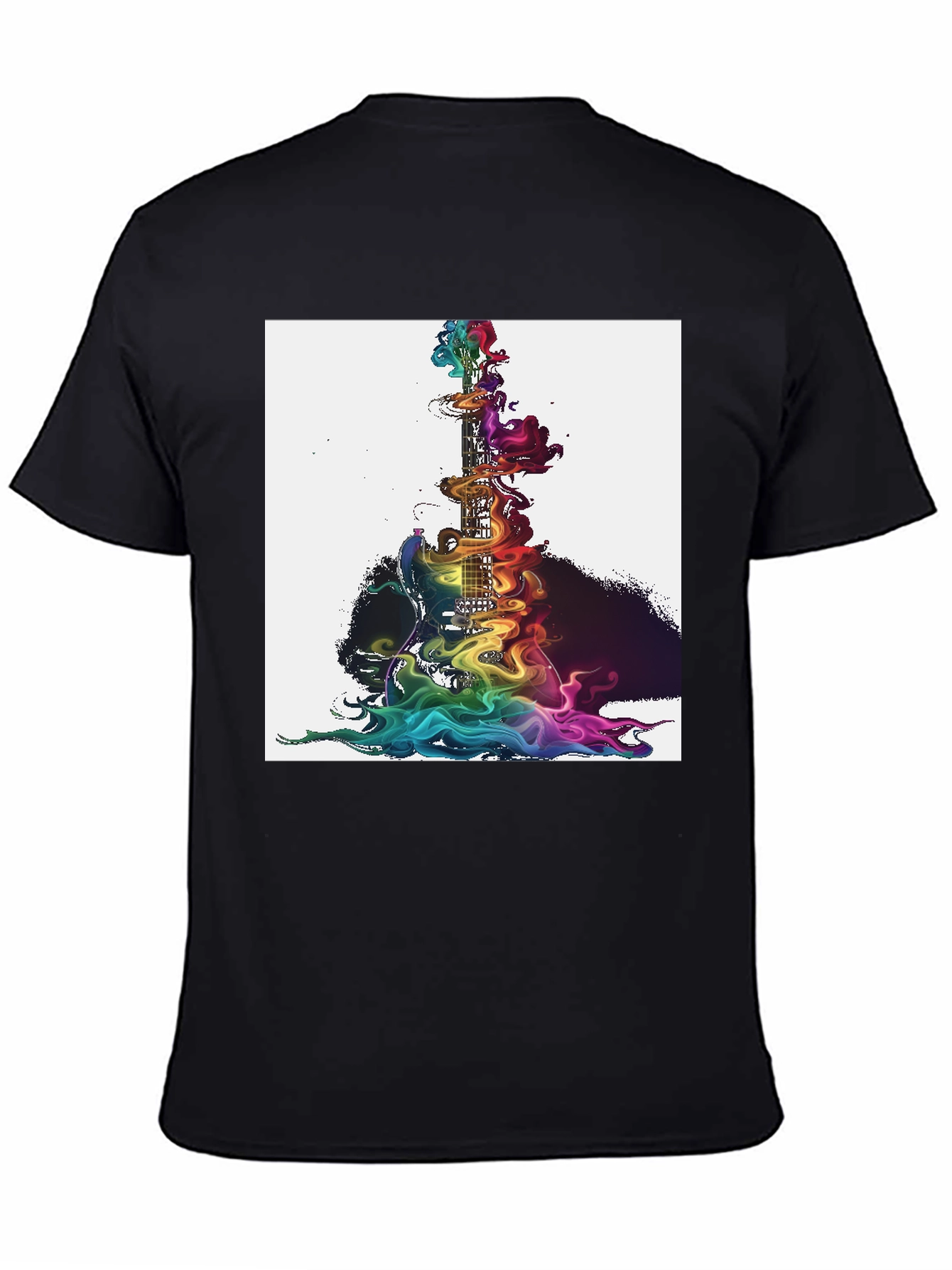 Rainbow Smoke Guitar Graphic Tee